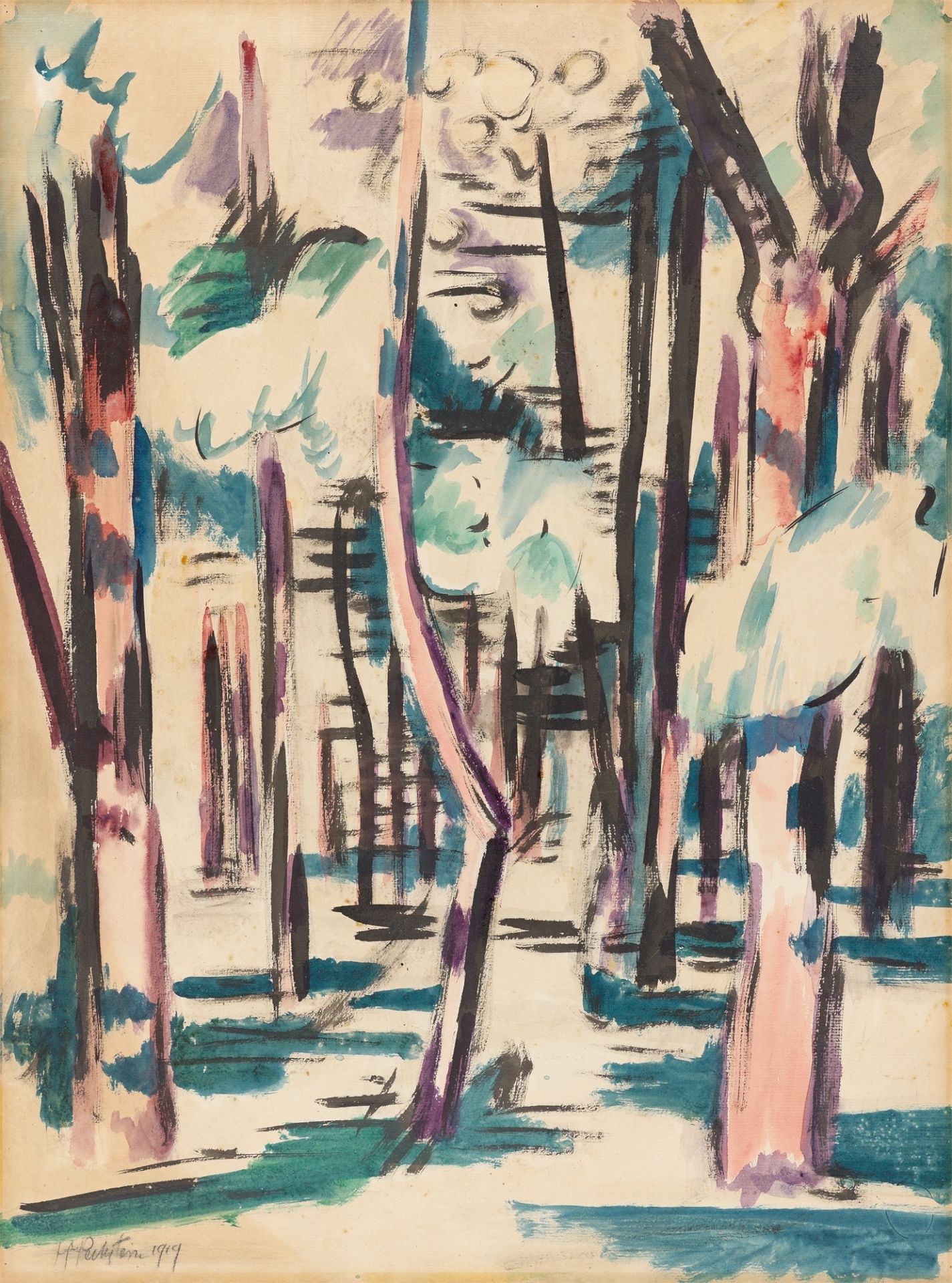 Hermann Max Pechstein. Waldstück (Nidden). 1919