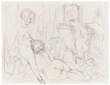 George Grosz. Im Atelier. Um 1950