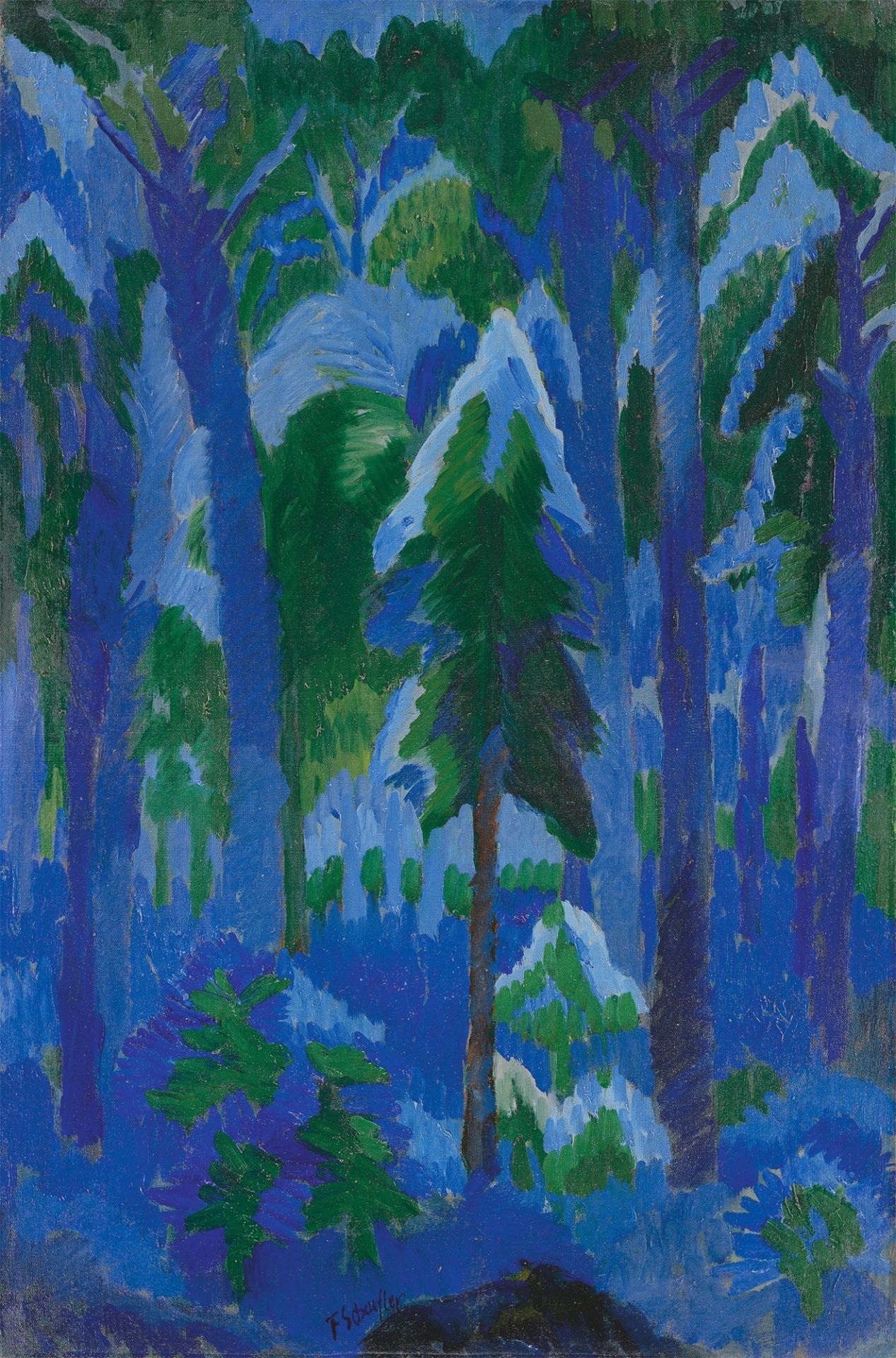 Fritz Schaefler. „Waldbild III“. 1920er-Jahre