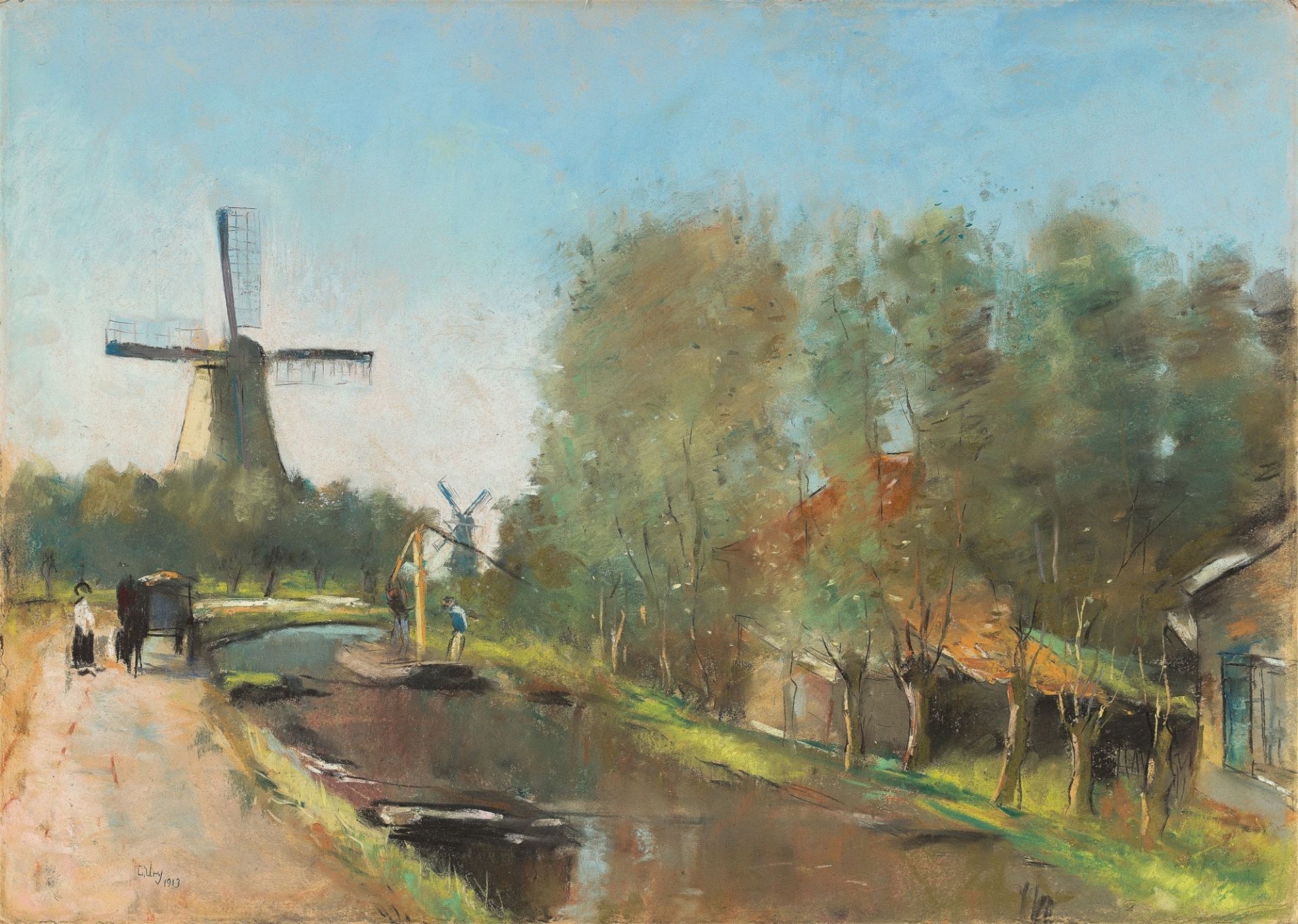 Lesser Ury. „Am Kanal, Holland“. 1913