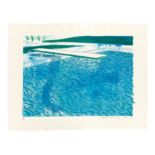 David Hockney. „Lithograph of Water Made of Thick and Thin Lines, a Green Wash, a Light Bl…. 1978-80