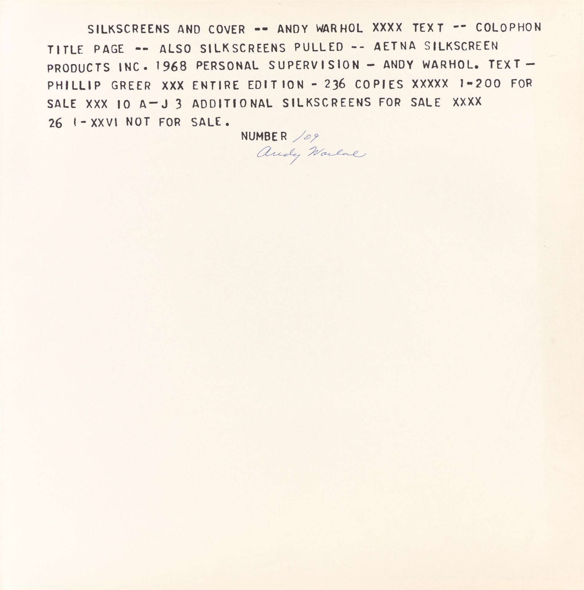 Andy Warhol. „Flash - November 22, 1963“. 1968 - Image 2 of 13