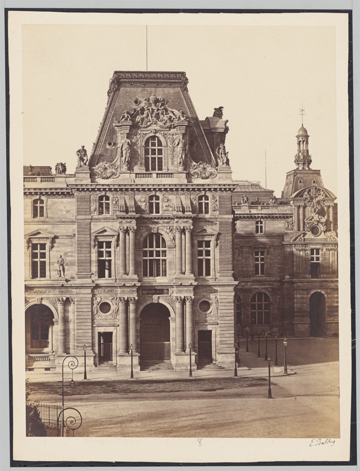 Édouard Denis Baldus. La Cour Napoléon du Louvre, Vue du Carrousel / Pavillon Moll…. Each circa 1857 - Image 4 of 5