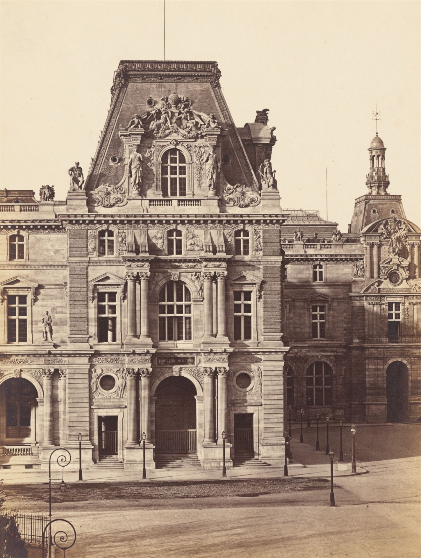 Édouard Denis Baldus. La Cour Napoléon du Louvre, Vue du Carrousel / Pavillon Moll…. Each circa 1857 - Image 3 of 5