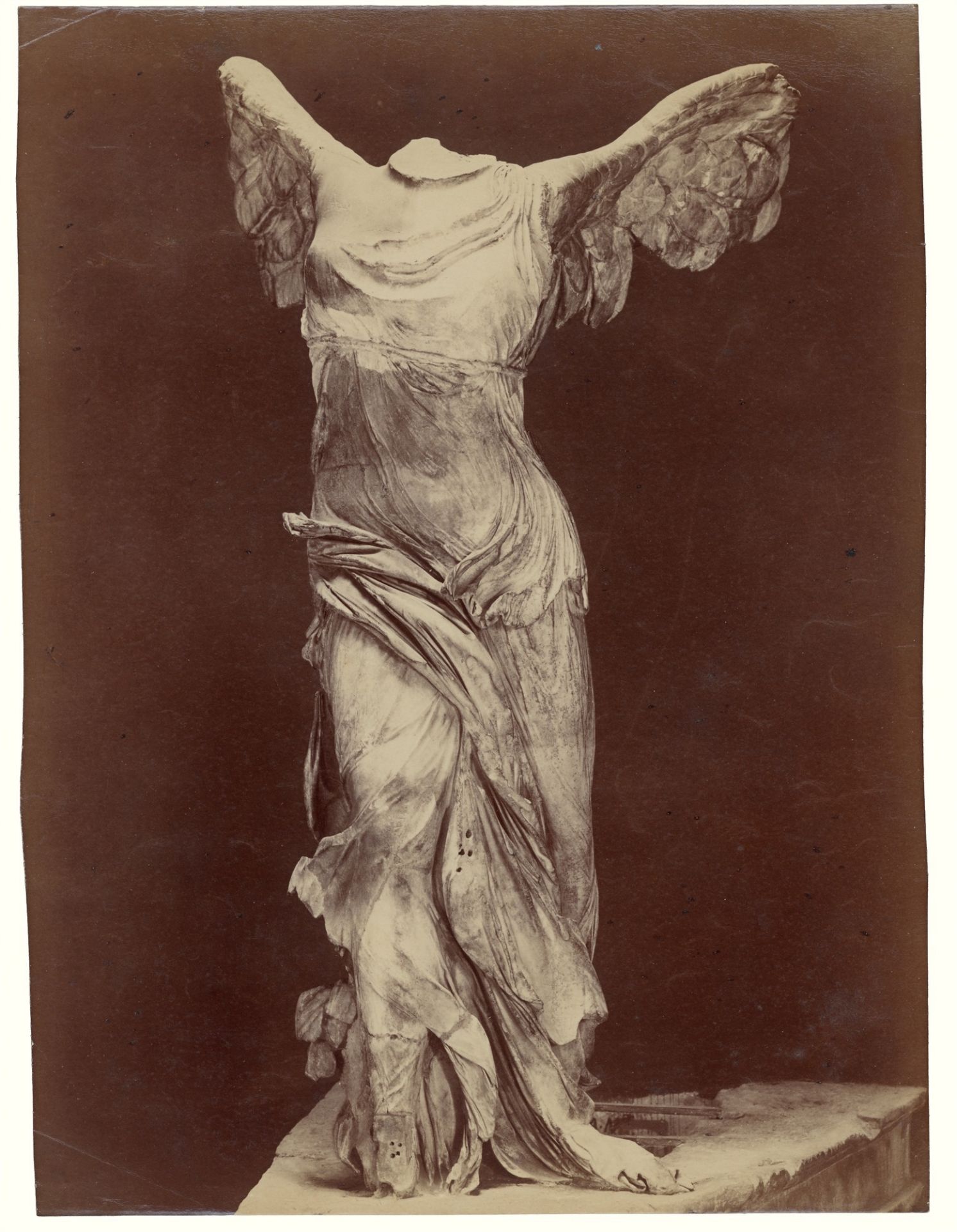 Unbekannter Photograph. Nike von Samothrake, Louvre, Paris. Um 1883