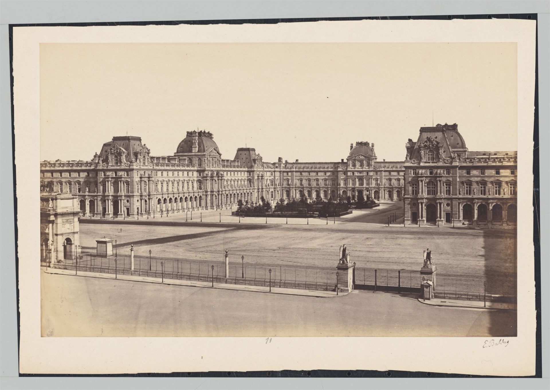 Édouard Denis Baldus. La Cour Napoléon du Louvre, Vue du Carrousel / Pavillon Moll…. Each circa 1857 - Image 2 of 5