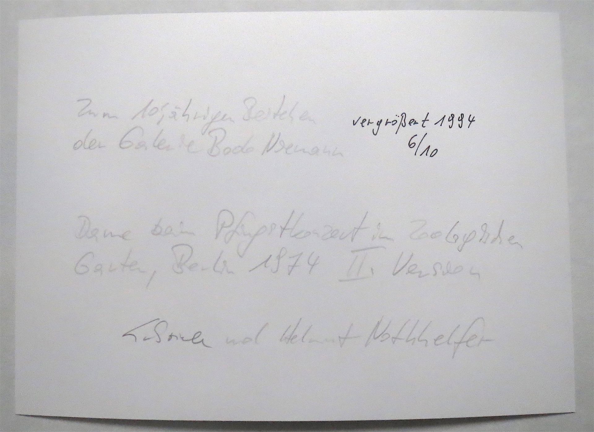 Gabriele und Helmut Nothhelfer. „Dame beim Pfingstkonzert im Zoologischen Garten, Berlin. II.…. 1974 - Bild 3 aus 3