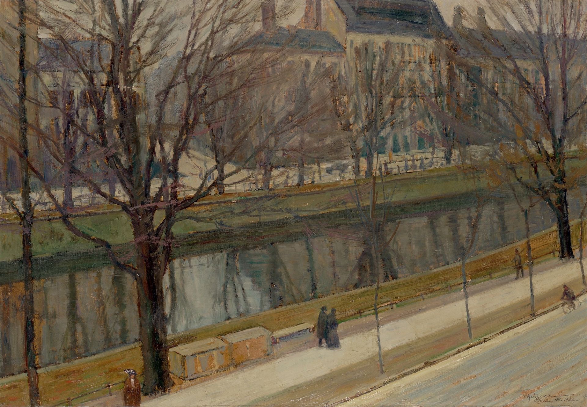 Alfred Pfitzner. Blick auf den Landwehrkanal in Berlin. 1922