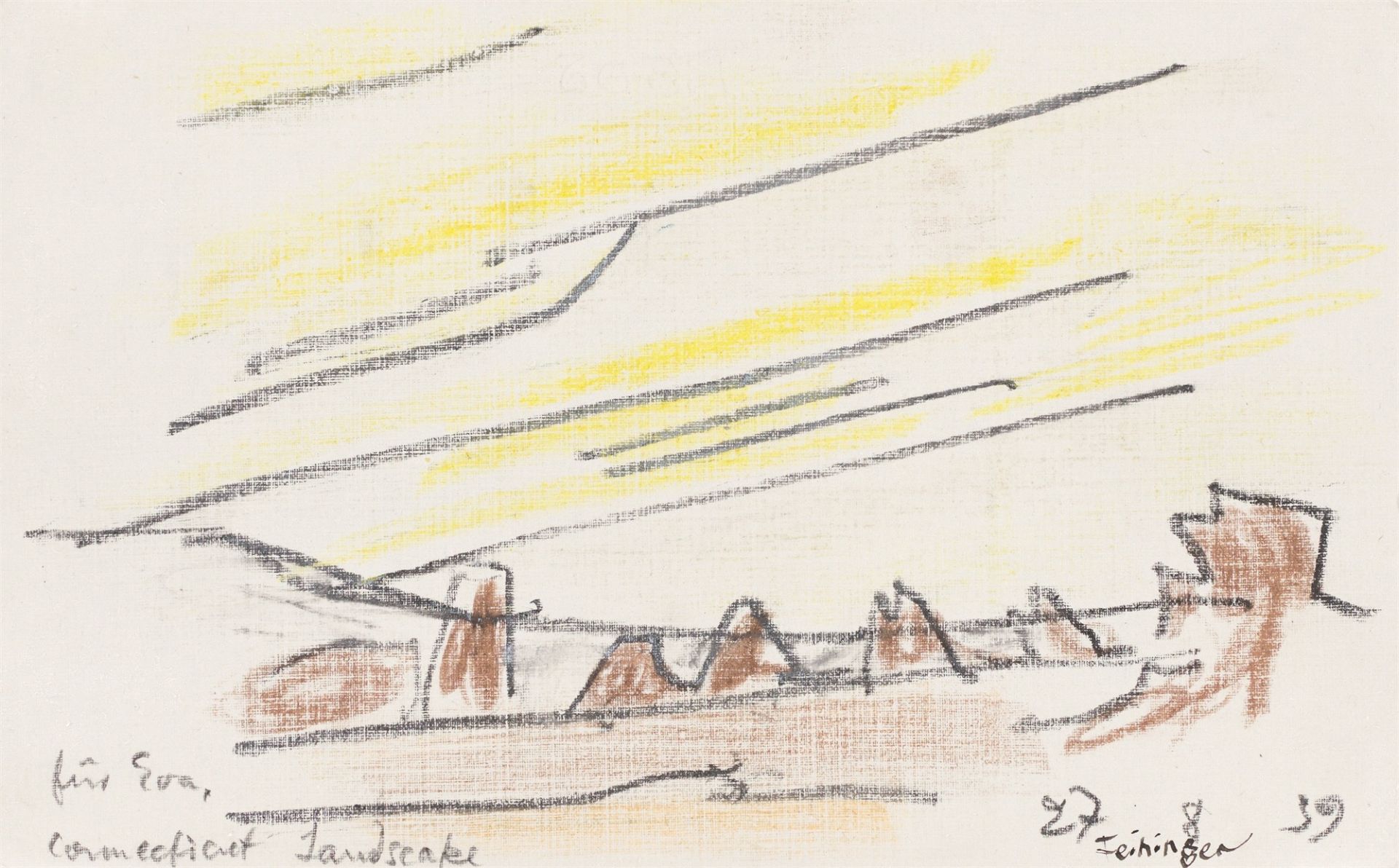Lyonel Feininger. ”Connecticut Landscape”. 1939