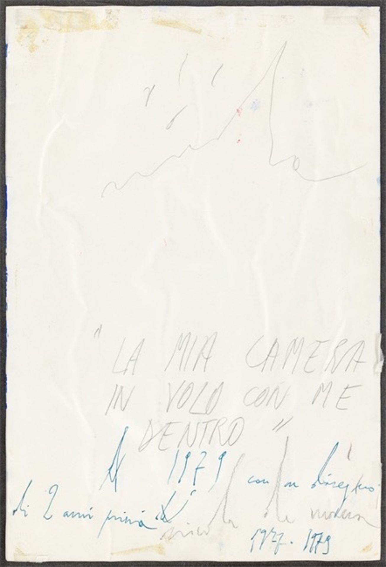 Nicola de Maria. ”La mia camera in volo con mi dentro”. 1977/79 - Image 2 of 3