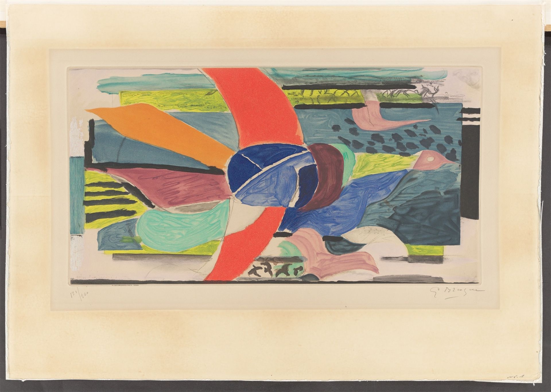 Georges Braque. ”Oiseau multicolore”. Circa 1950 - Image 2 of 3