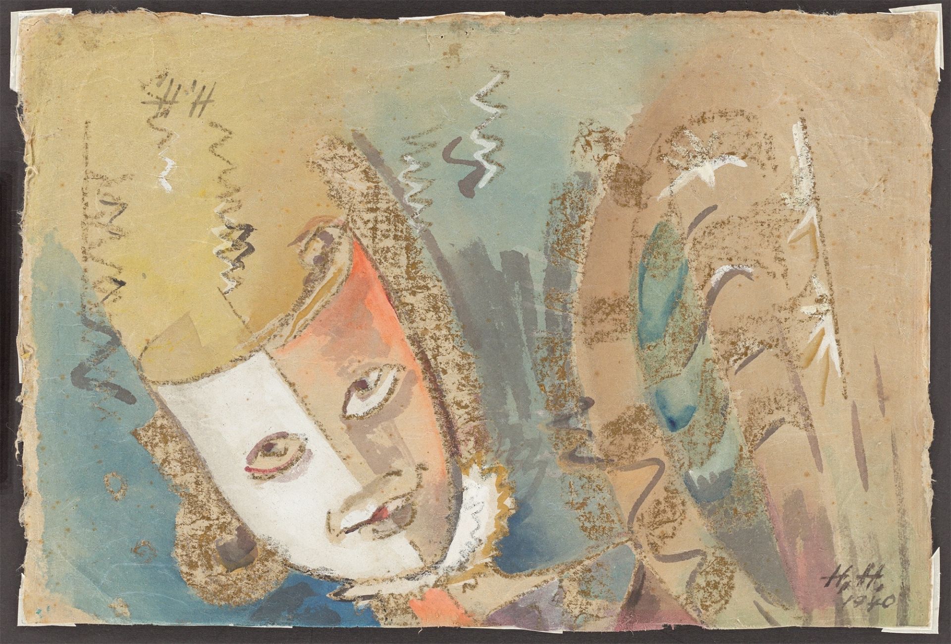 Hannah Höch. Der maskierte Mensch. 1940 - Image 2 of 4