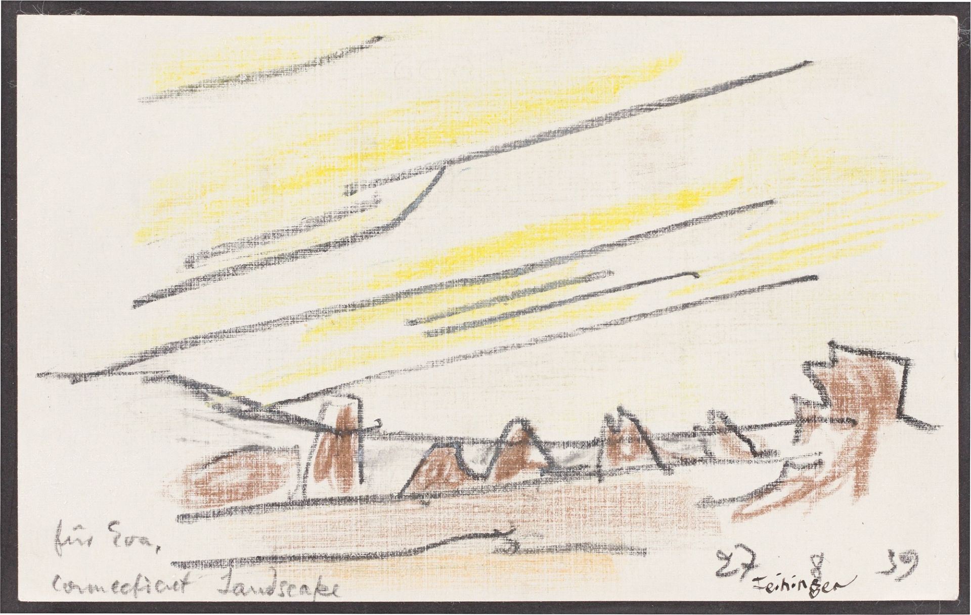 Lyonel Feininger. ”Connecticut Landscape”. 1939 - Image 2 of 4