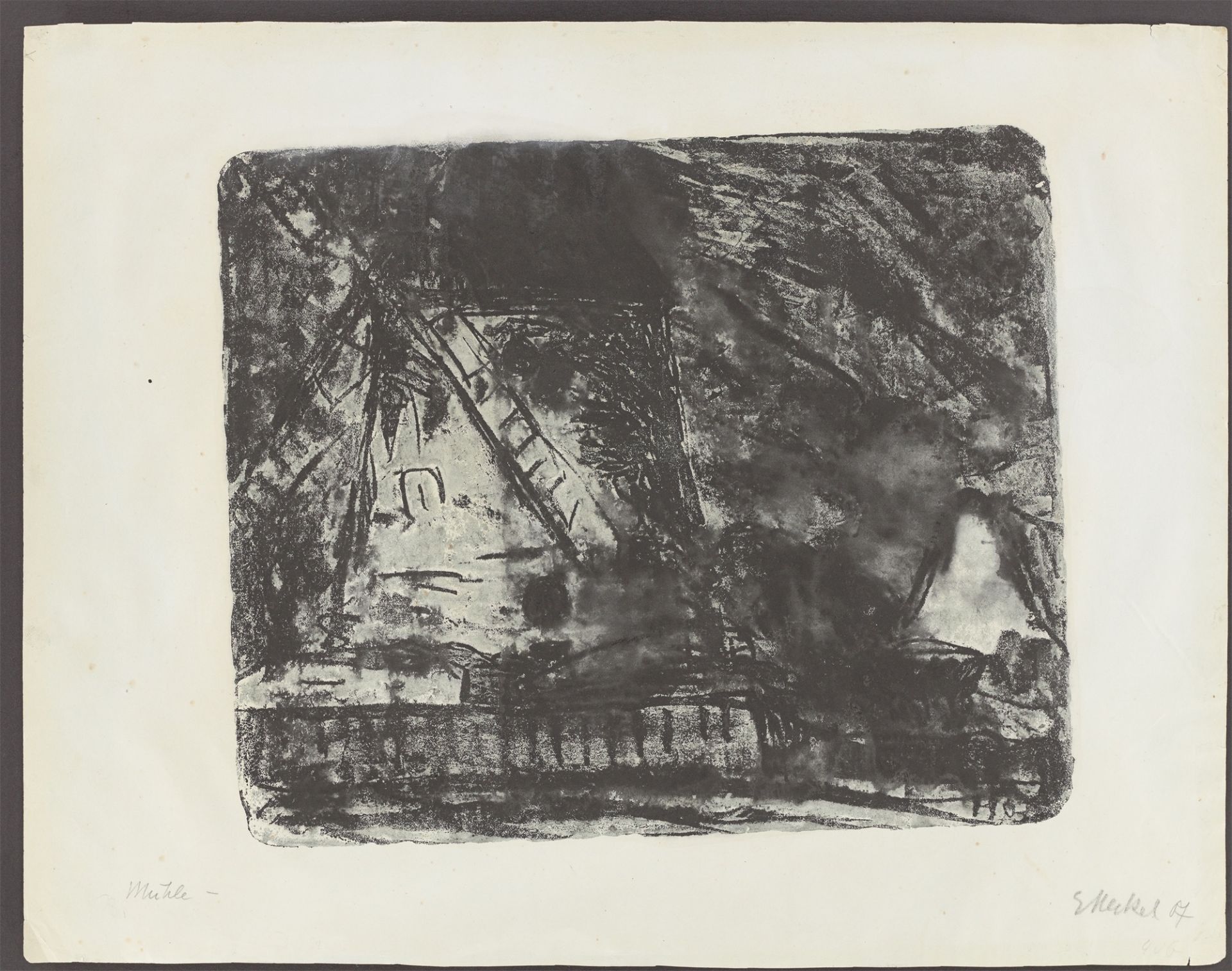 Erich Heckel. ”Mühle”. 1907 - Image 2 of 3