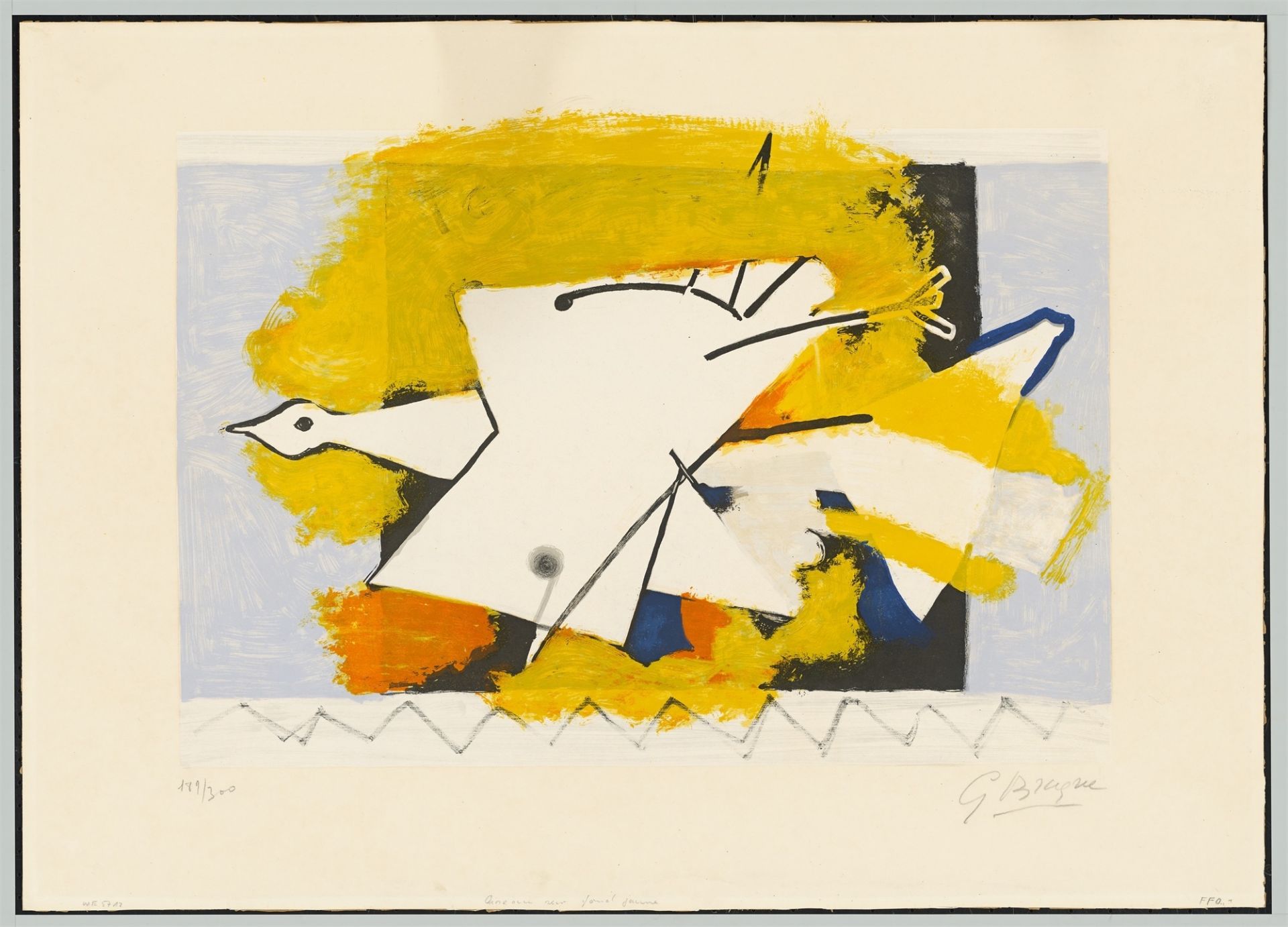 Georges Braque. ”L'oiseau jaune”. 1959 - Image 2 of 3