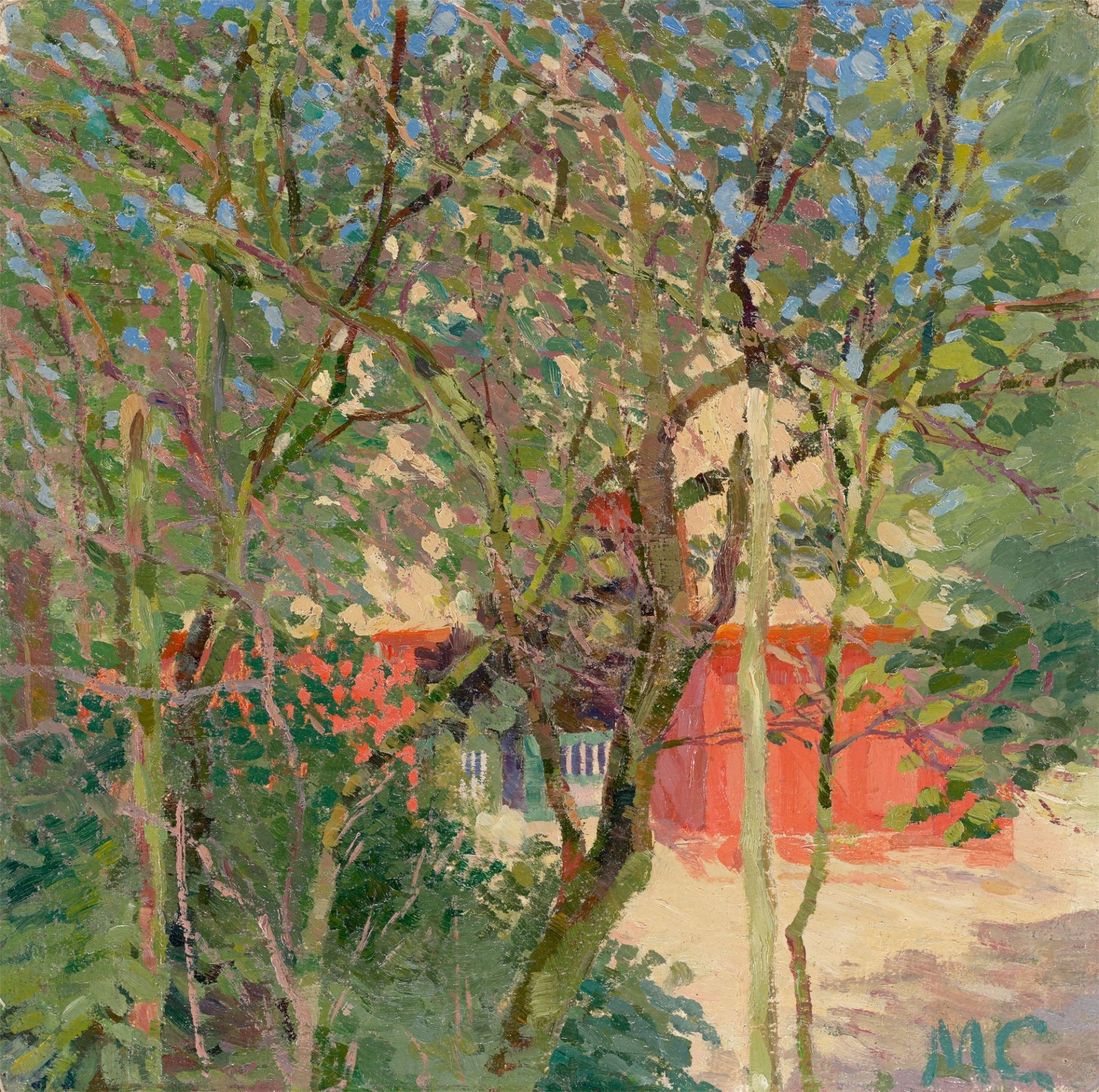 Mathilde Kliefert-Gießen. Red farmhouse. Circa 1910