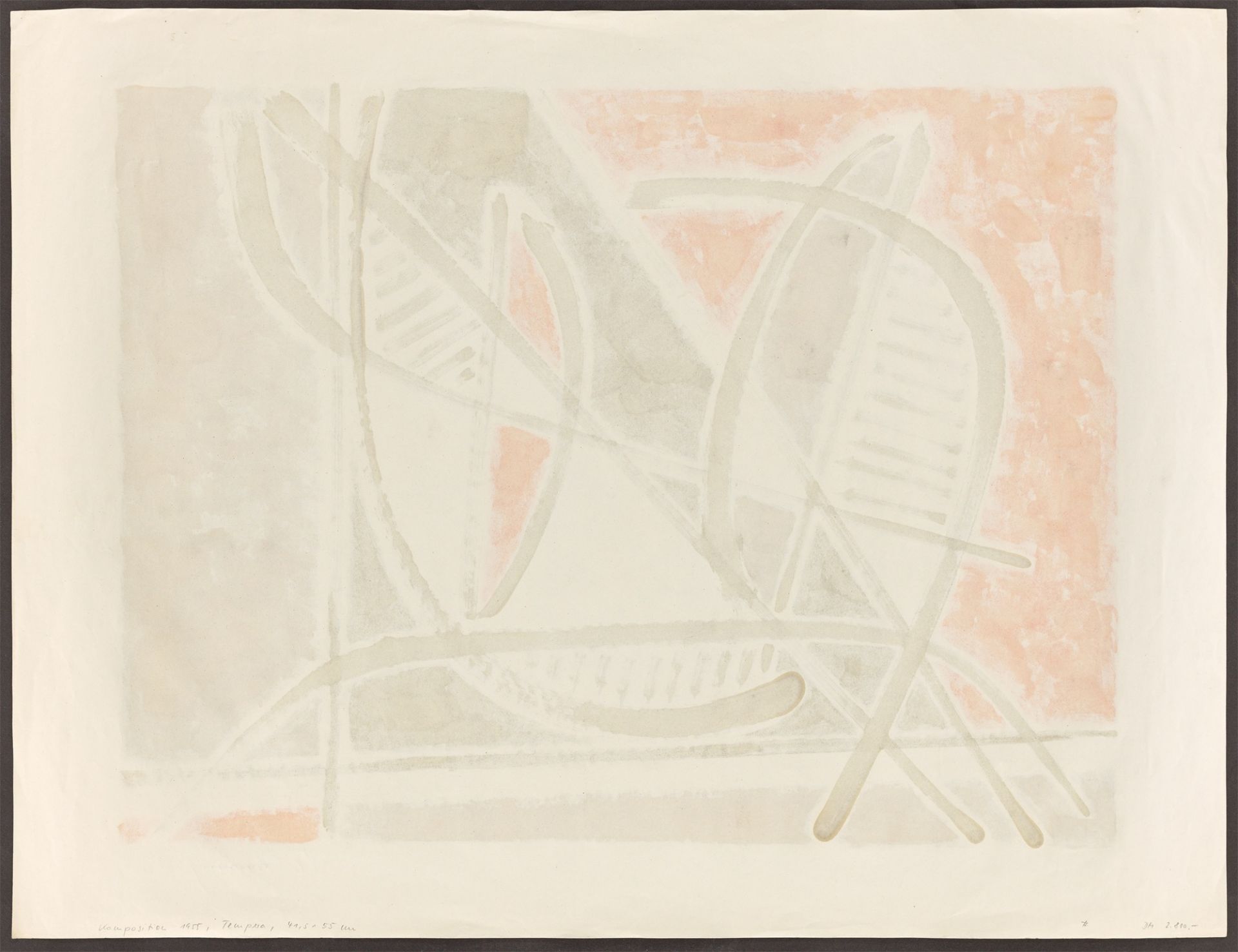 Heinrich Maria Davringhausen. Composition. 1955 - Image 3 of 4