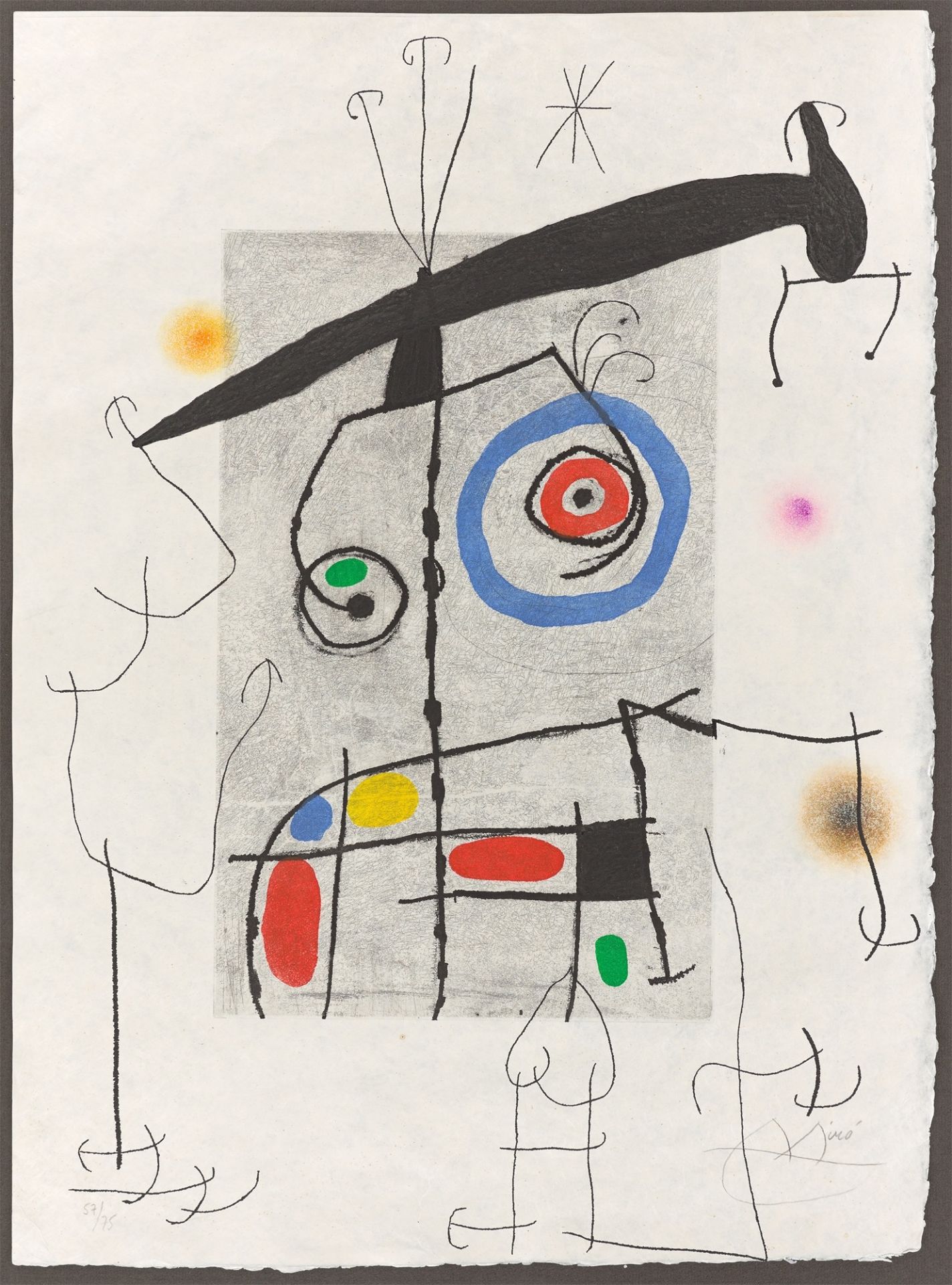 Joan Miró. ”L´homme au Balancier”. 1969 - Image 2 of 3