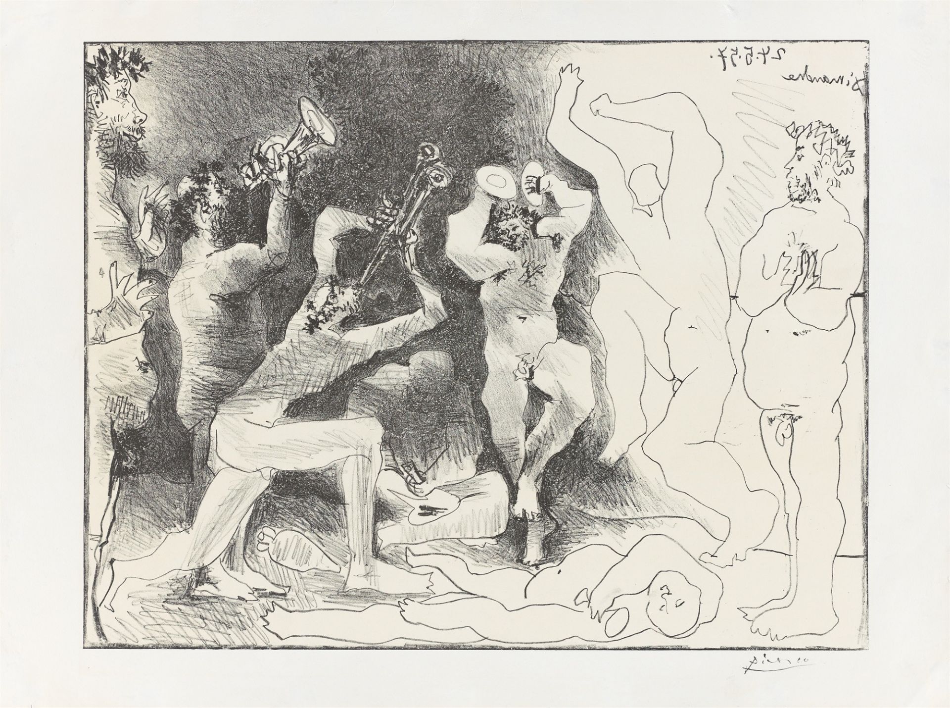 Pablo Picasso. ”La danse des faunes”. 1957