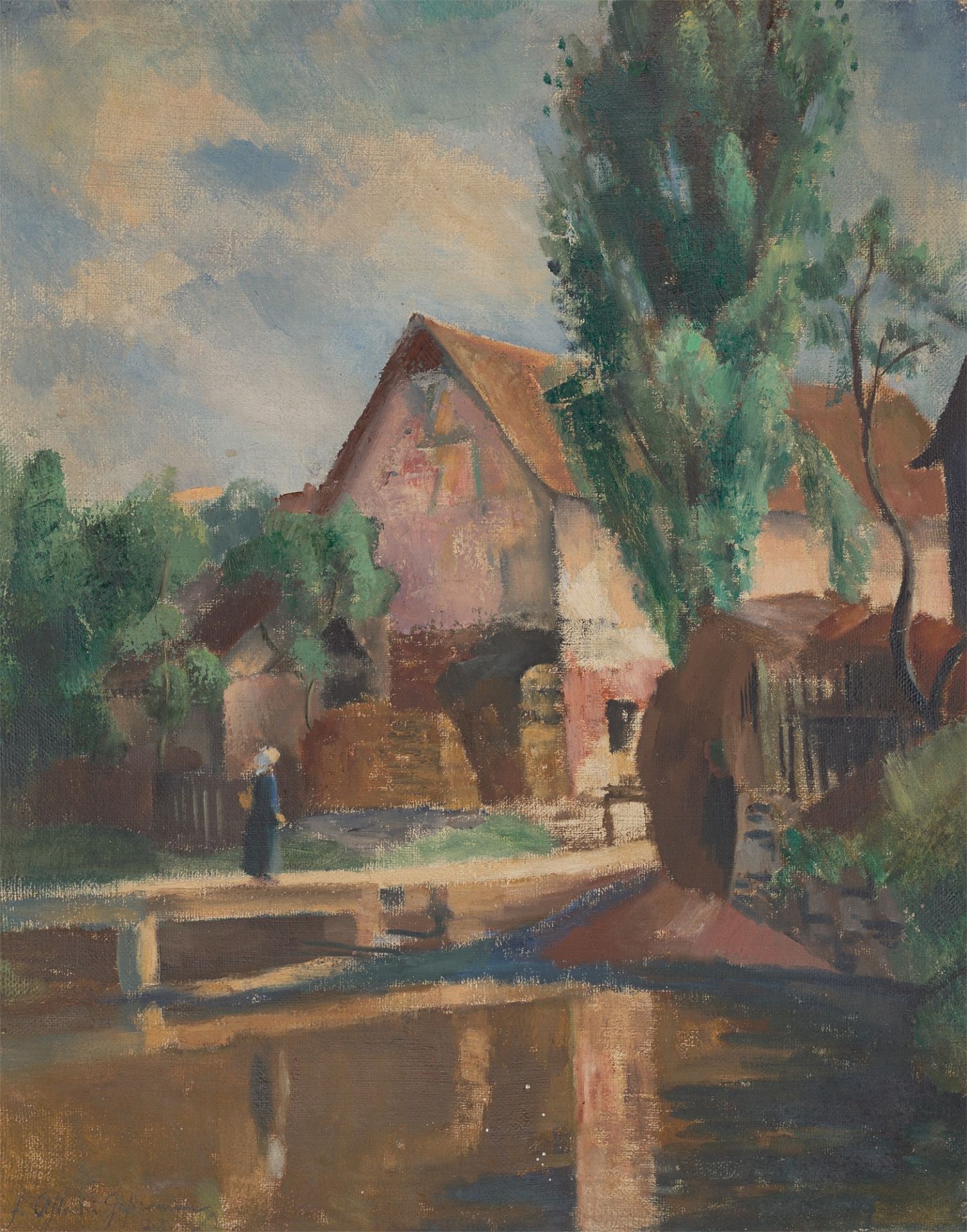 Friedrich Ahlers-Hestermann. Wesselhöft pond in Nienstedten. 1923