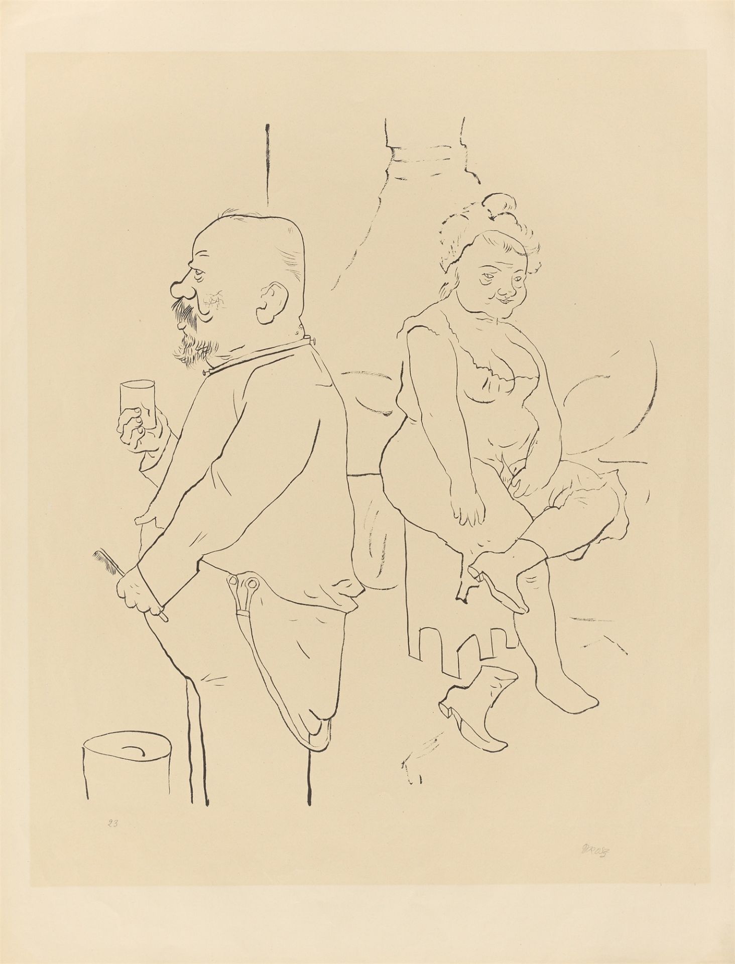 George Grosz. ”Zu Hause (Pappi und Mammi)”. 1922