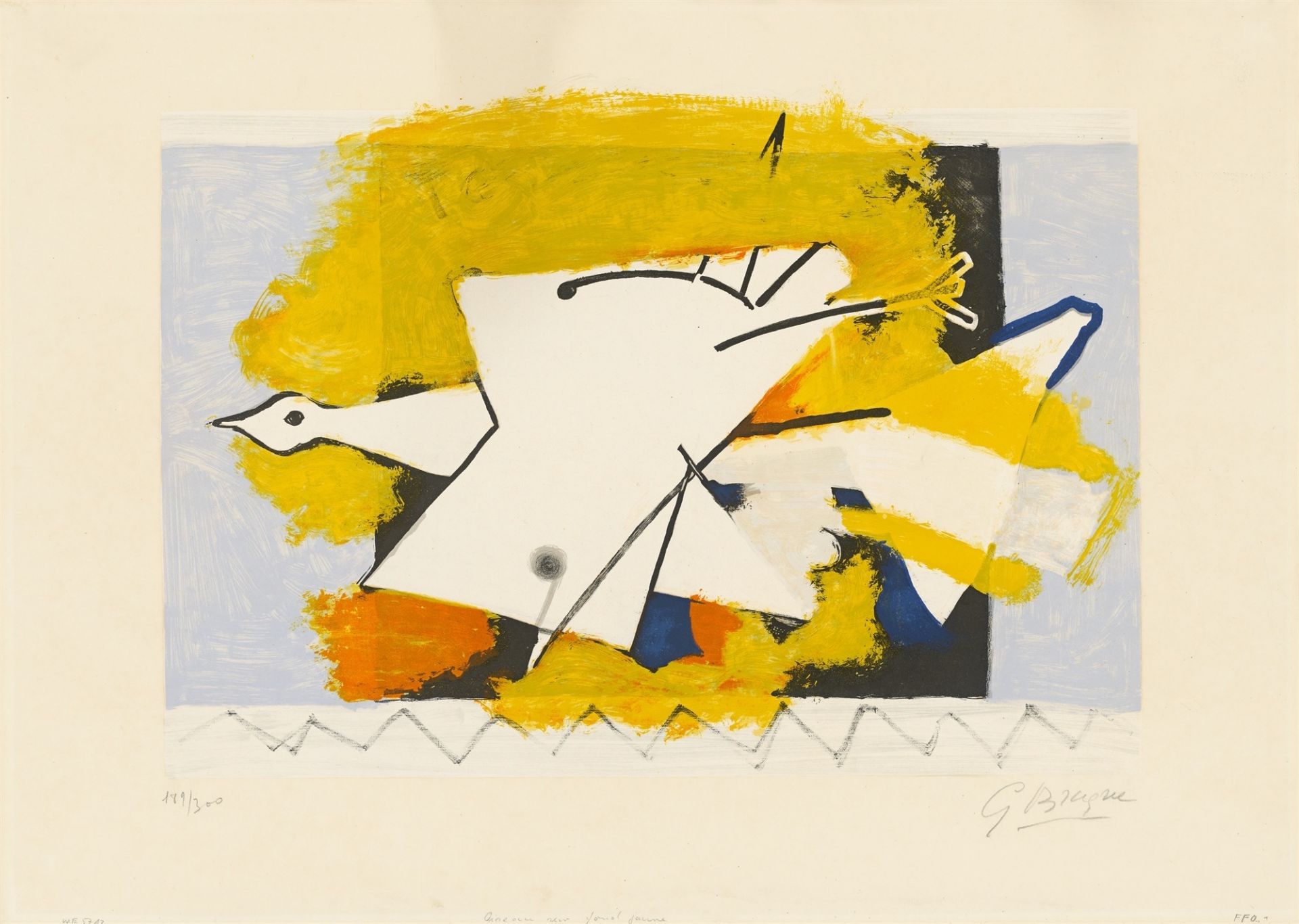 Georges Braque. ”L'oiseau jaune”. 1959