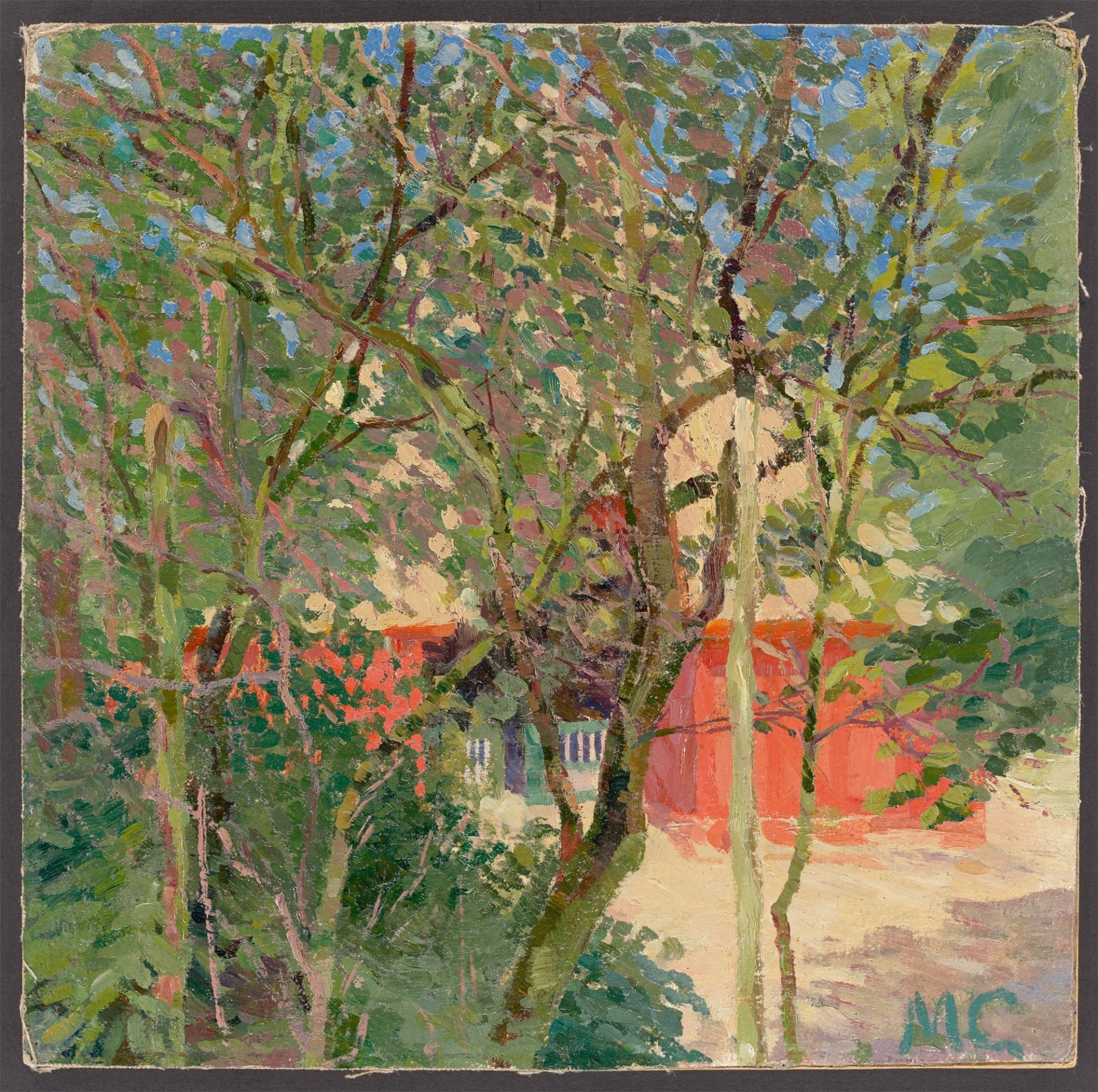 Mathilde Kliefert-Gießen. Red farmhouse. Circa 1910 - Image 2 of 4