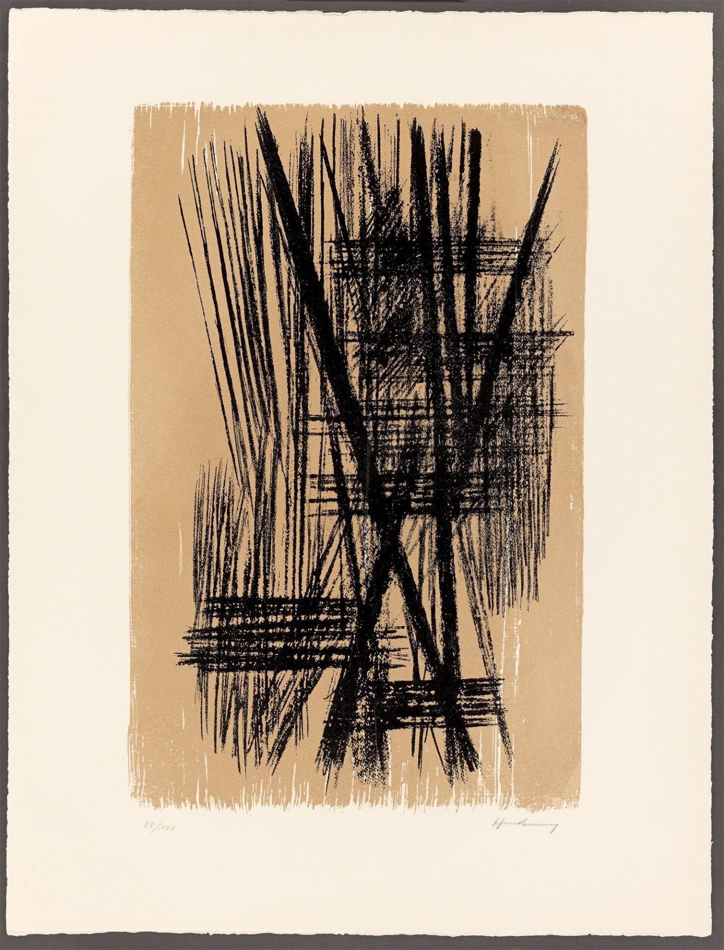 Hans Hartung. ”L 27”. 1957 - Image 2 of 3