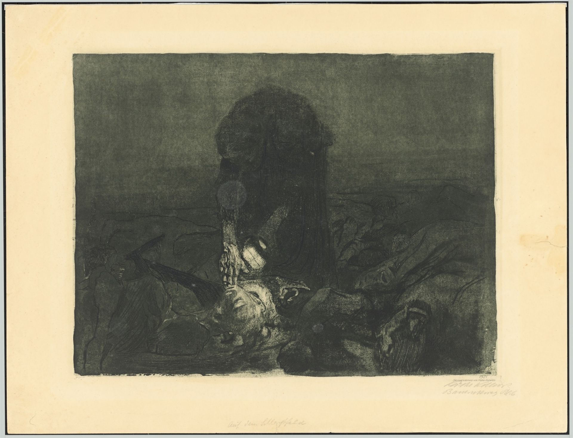 Käthe Kollwitz. „Schlachtfeld“. 1907/21 - Bild 2 aus 3