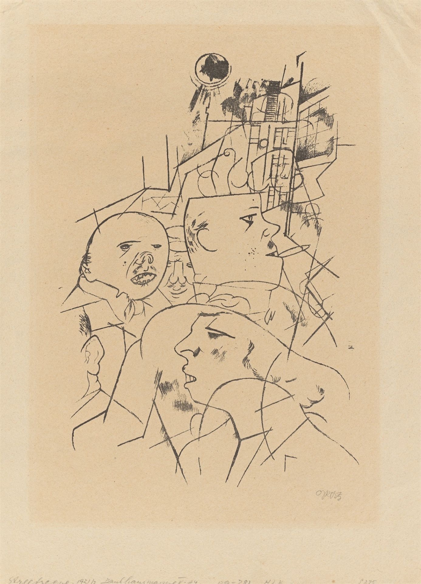 George Grosz. „Strassenszene“. 1919/1920