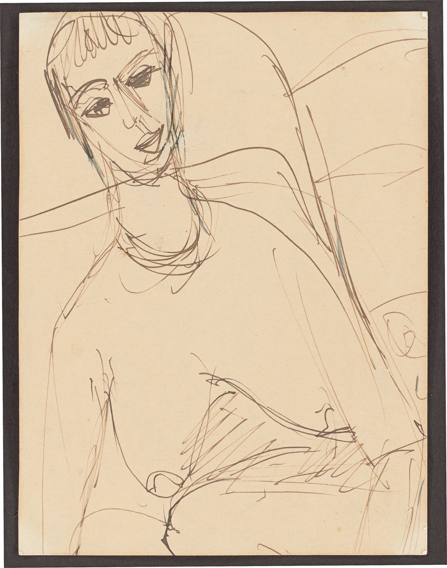 Ernst Ludwig Kirchner. ”Portrait (Akt Gerda)”. 1912-14 - Image 2 of 3