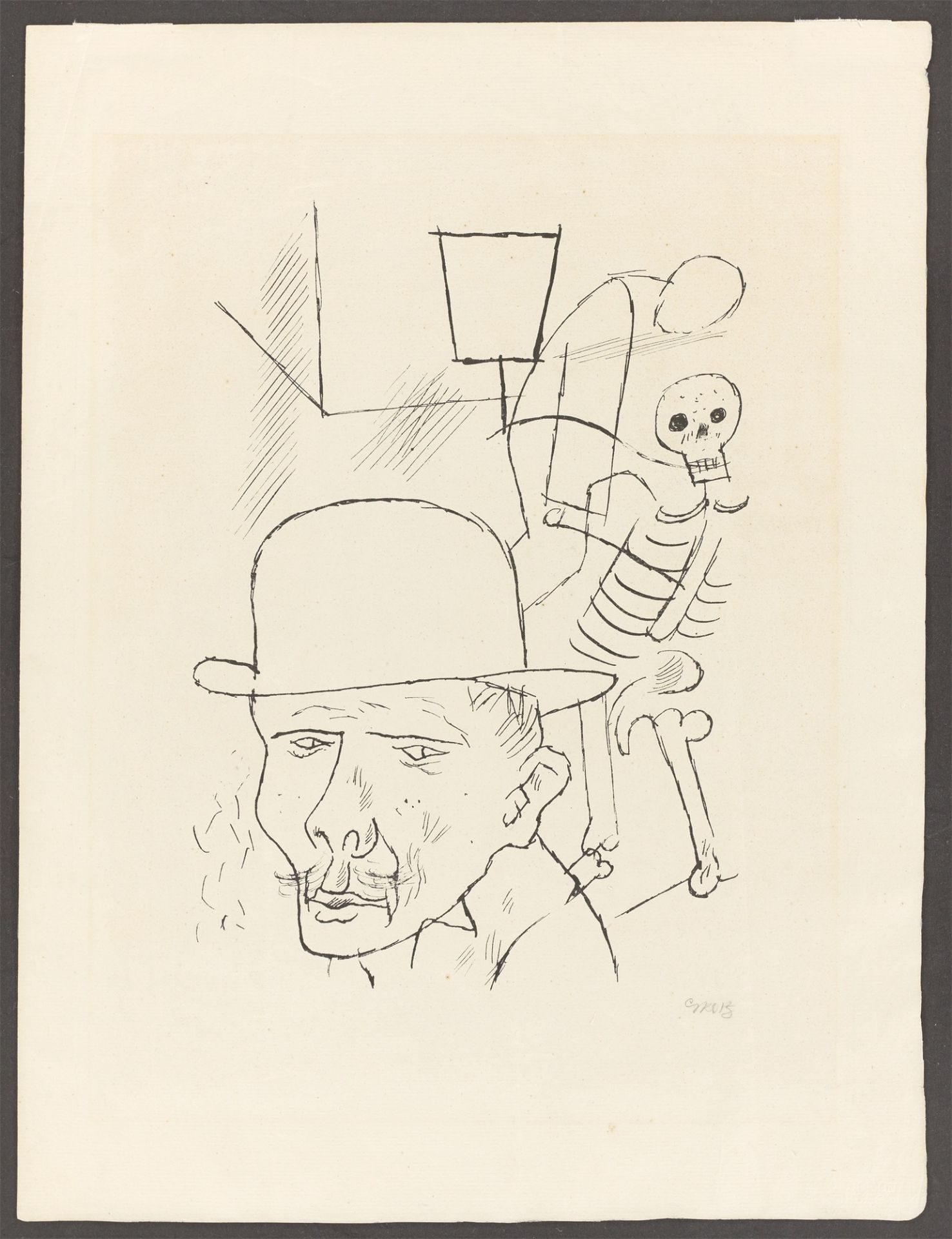 George Grosz. „Tod auf der Strasse“. 1920/1921 - Bild 2 aus 3