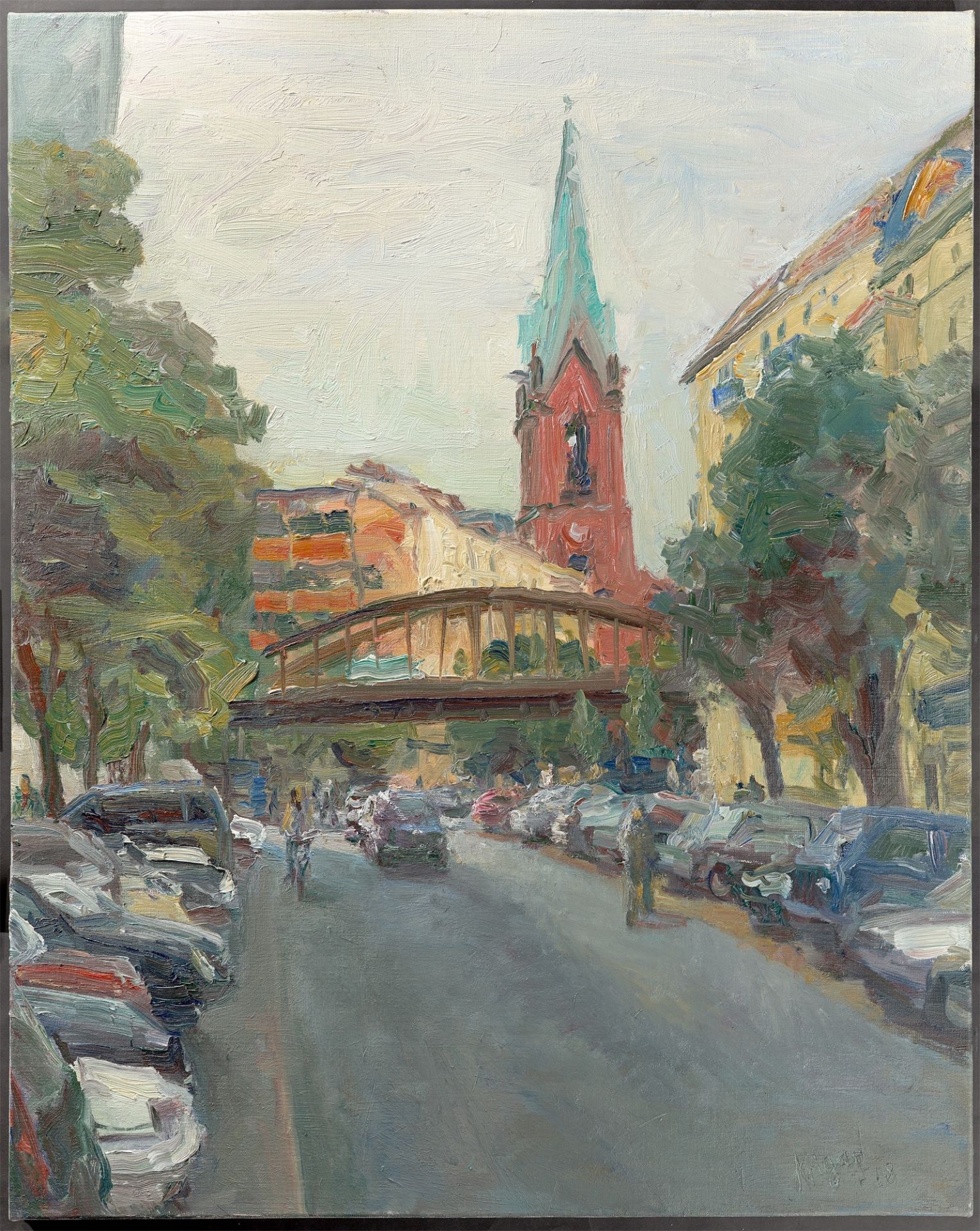André Krigar. Berlin view: View from Gleimstraße to Schönhauser Allee and the Gethsemane Chur…. 2008 - Image 2 of 4