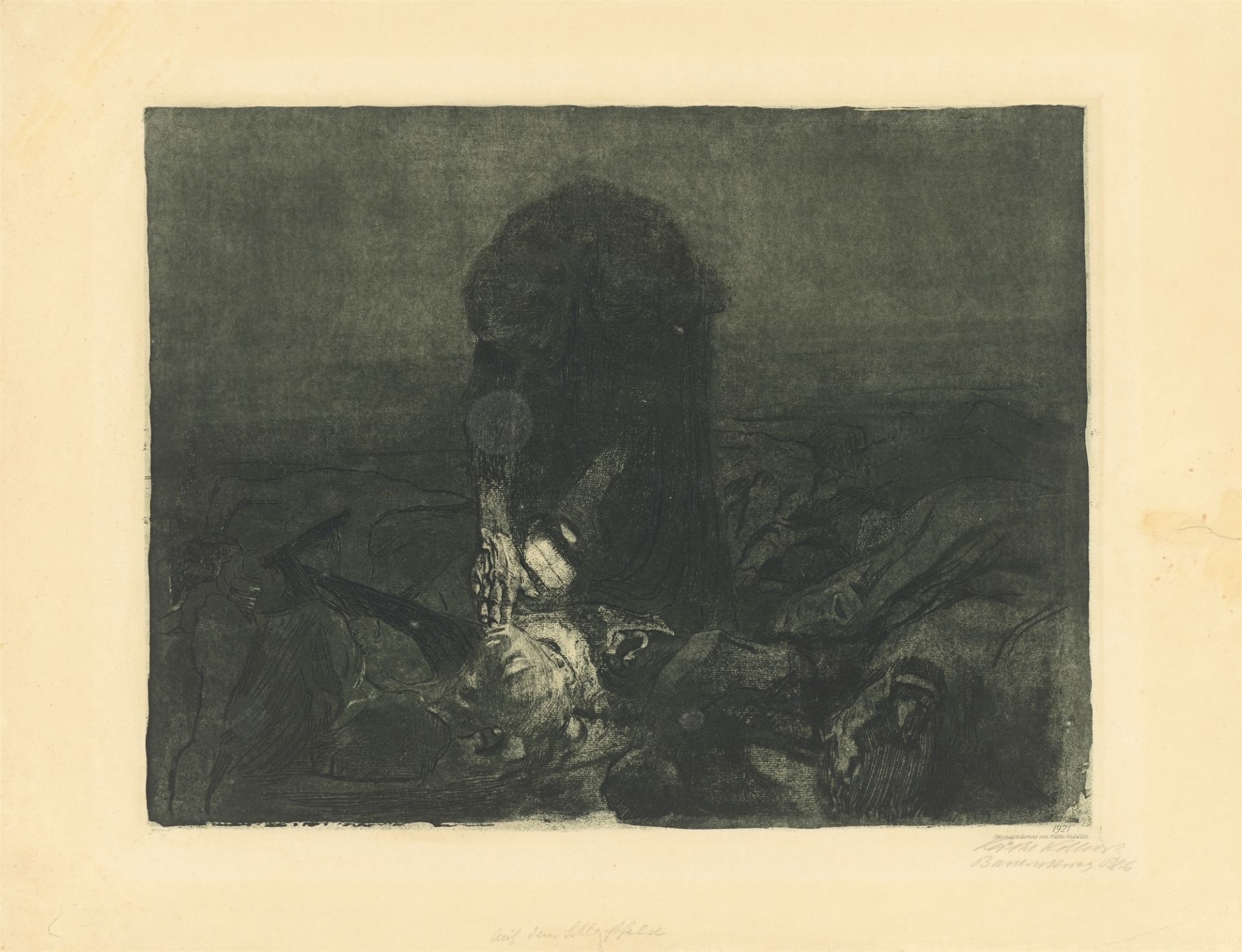 Käthe Kollwitz. ”Schlachtfeld”. 1907/21