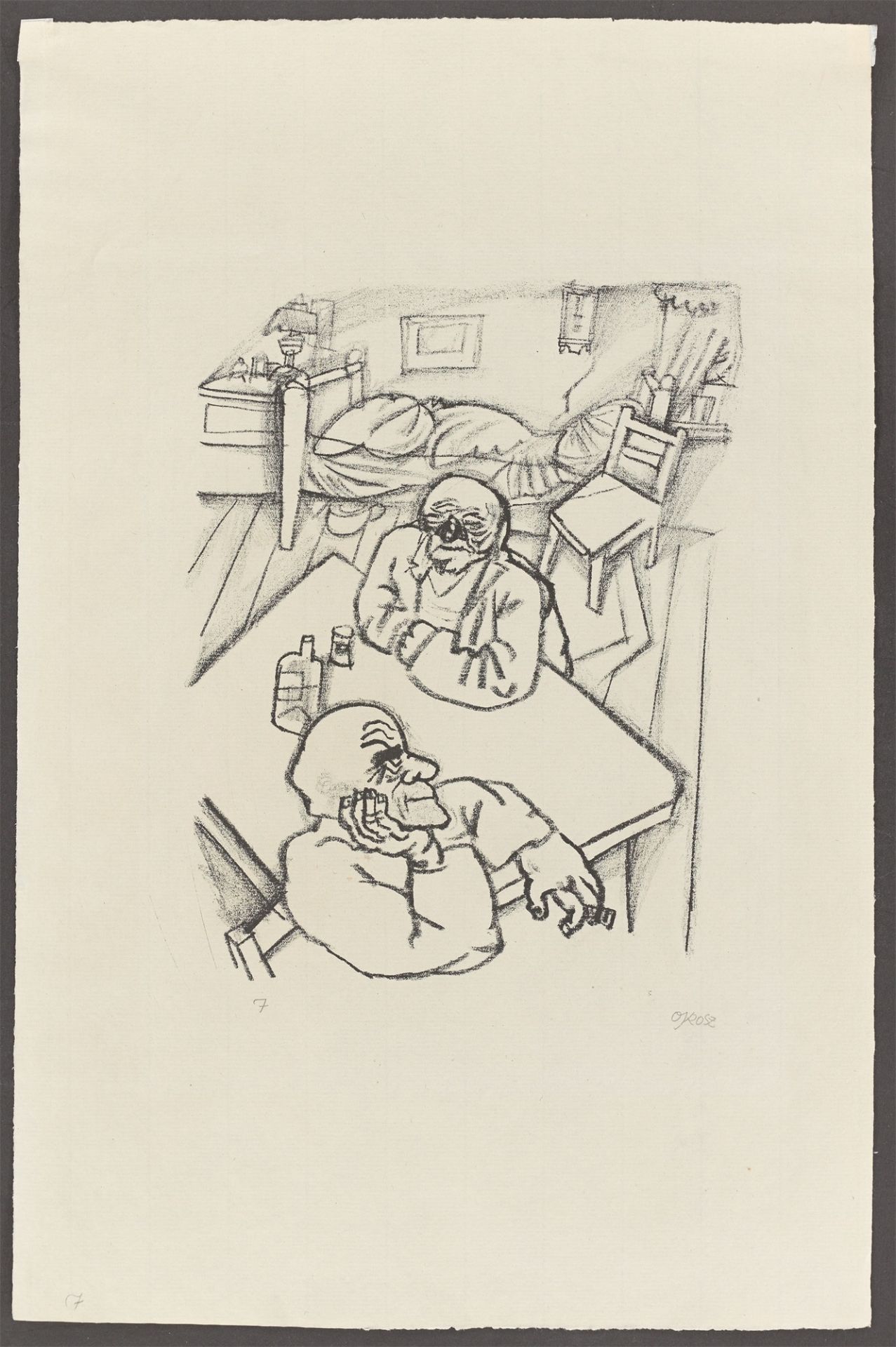 George Grosz. „Zwei Männer“. 1915/1916 - Bild 2 aus 3