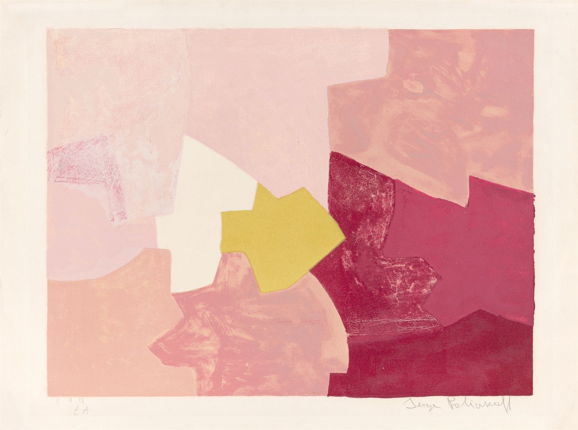 Serge Poliakoff. ”Composition rose”. 1959