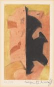 Serge Poliakoff. ”Composition orange, rouge et noire”. 1957