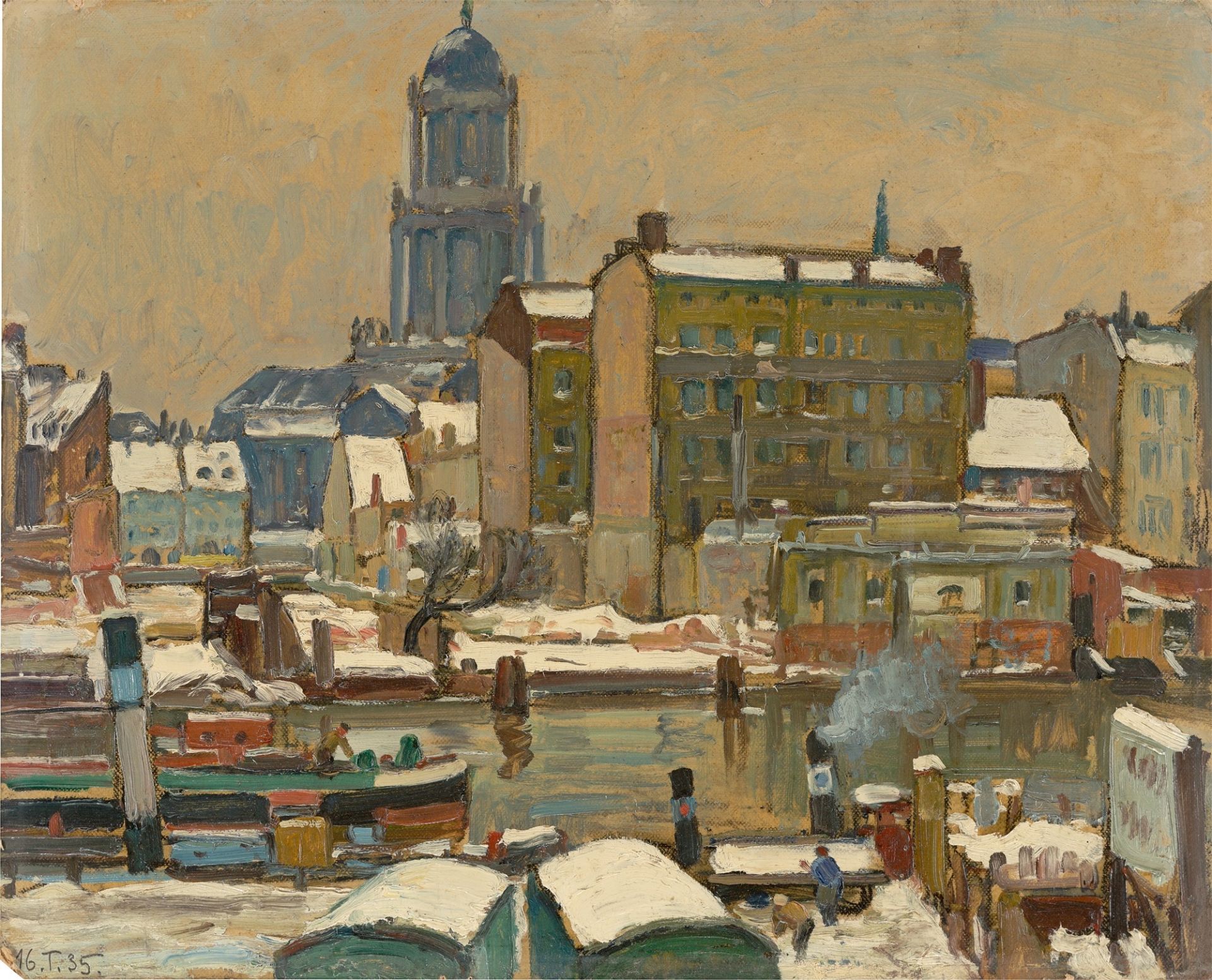 Hans Hartig. Berlin in the Winter. Circa 1918