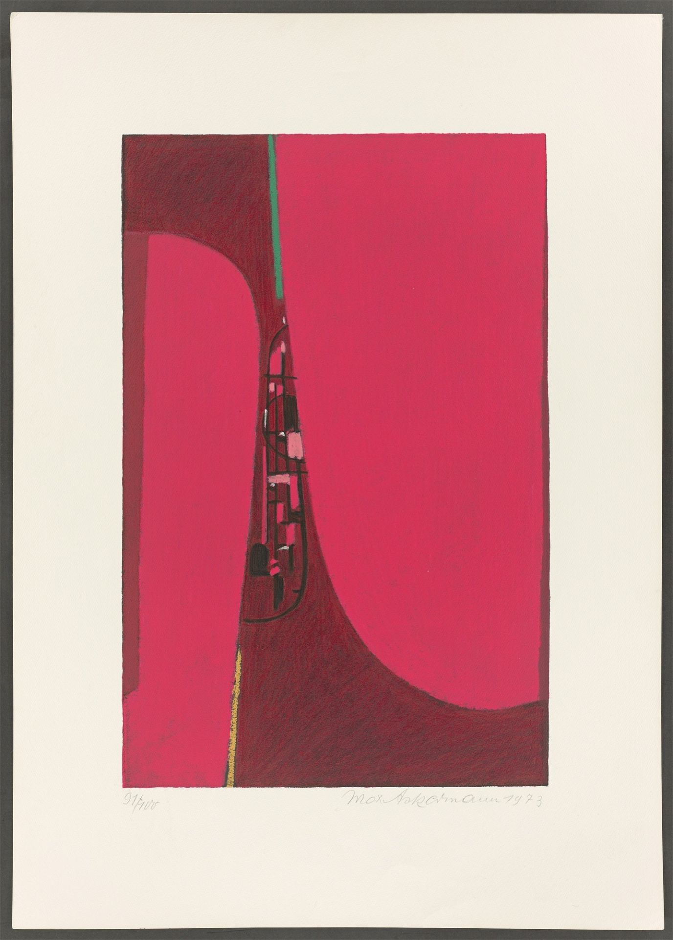 Max Ackermann. Ohne Titel / „Begegnung der Kontinente/Goldene Brücke“. 1973 - Bild 2 aus 7