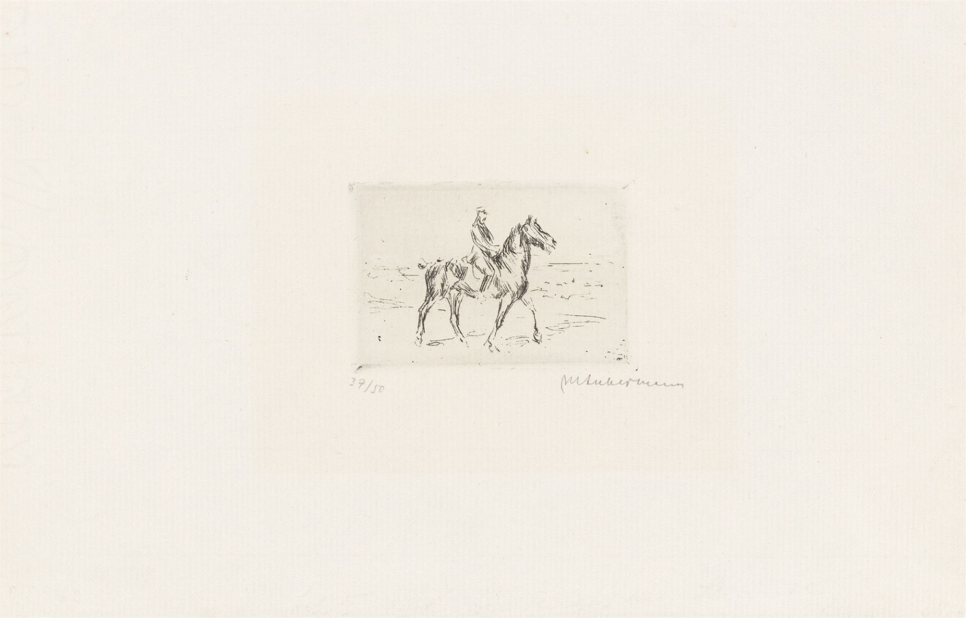 Max Liebermann. „Der Reiter am Strande“. 1911