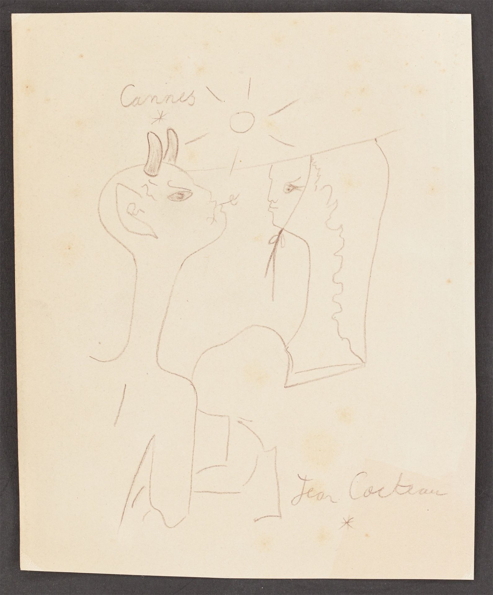 Jean Cocteau. Faun und Mädchen. - Bild 2 aus 3