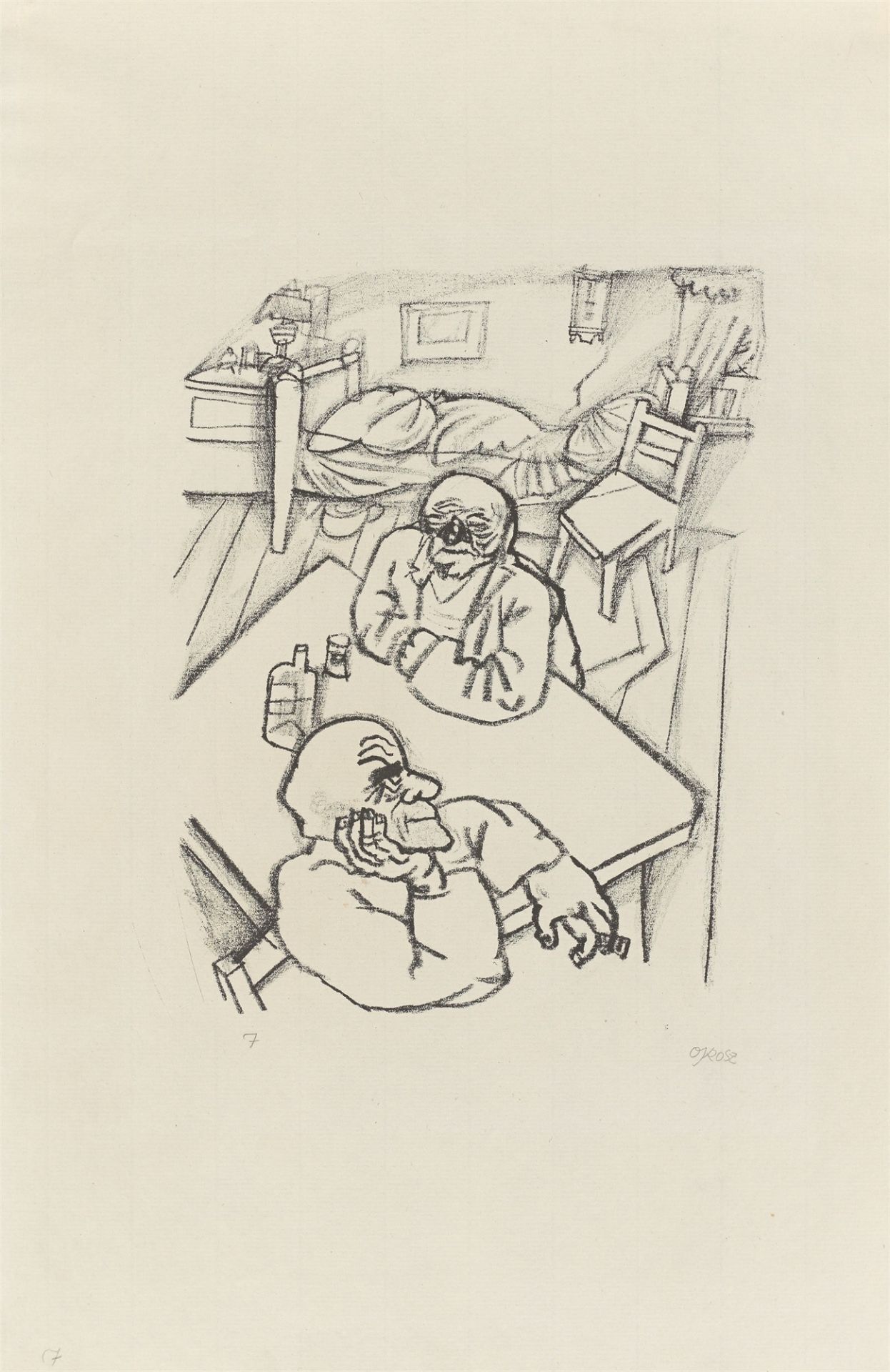 George Grosz. „Zwei Männer“. 1915/1916