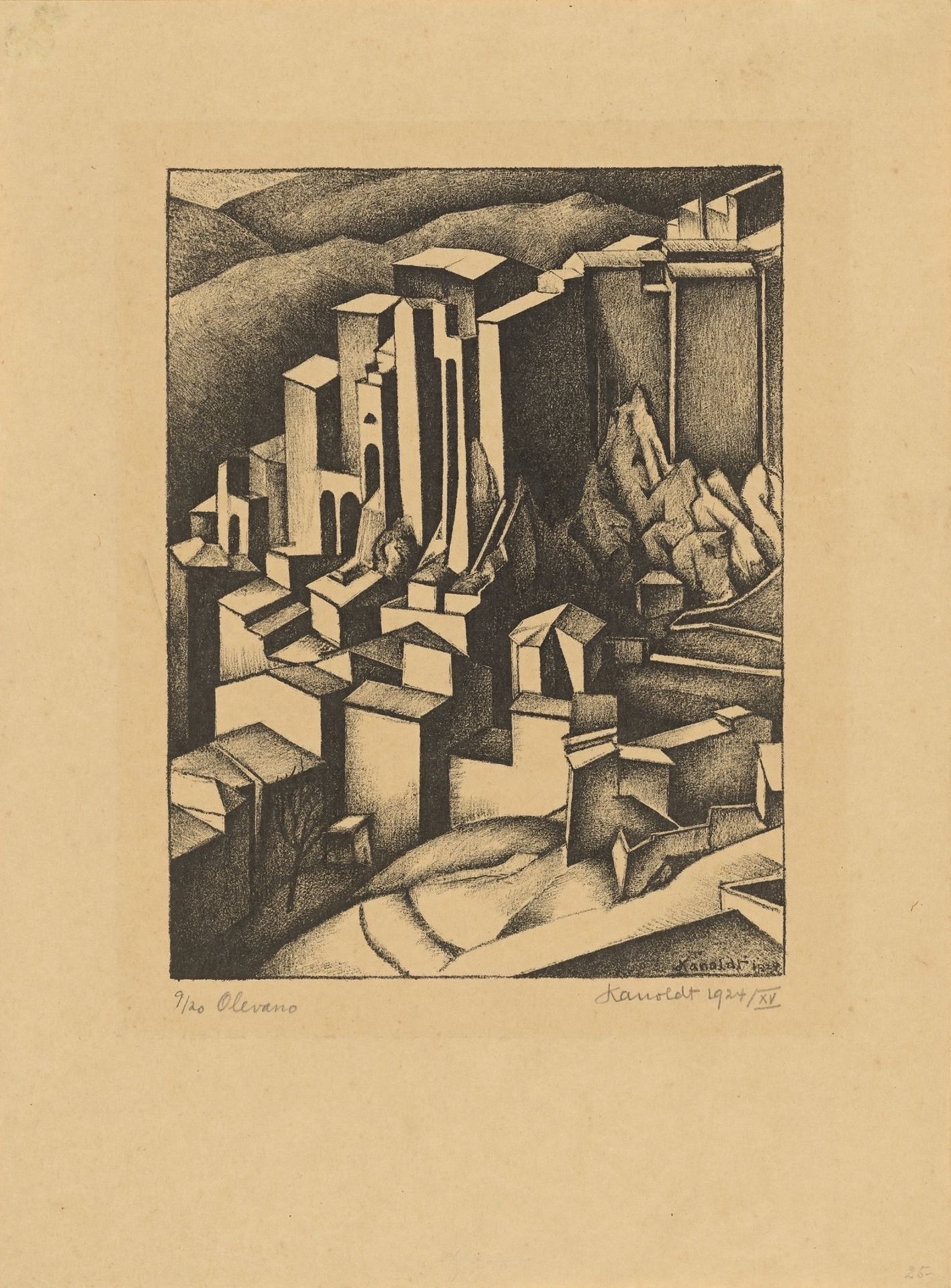 Alexander Kanoldt. ”Olevano”. 1924