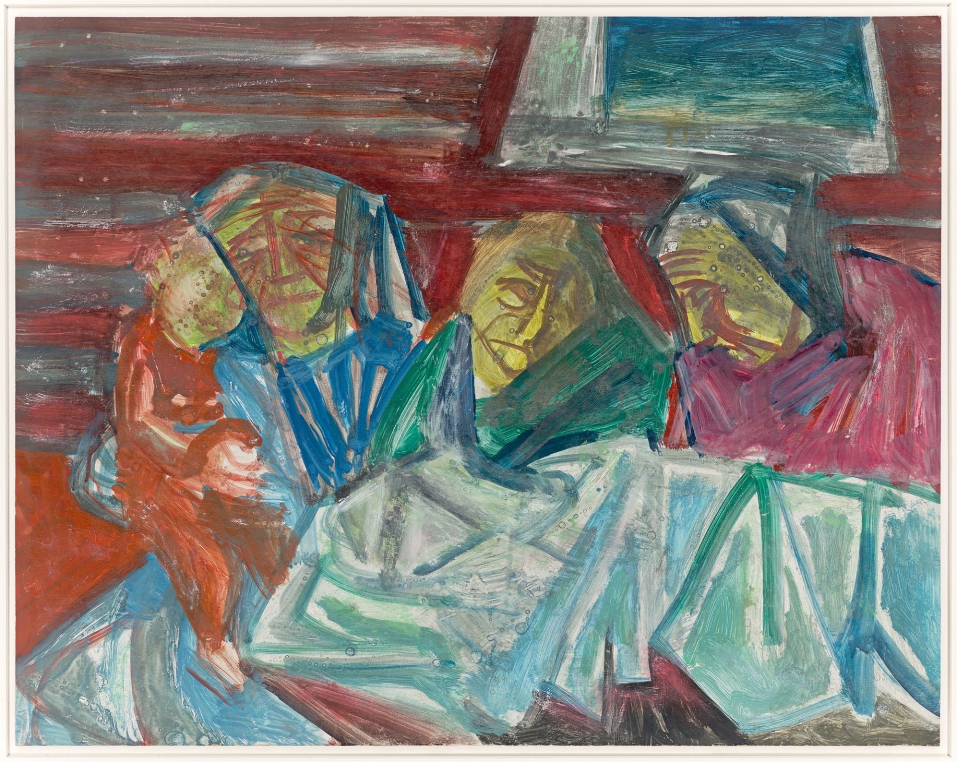 Bruno Krauskopf. Three old women with child. Circa 1950 - Image 2 of 3