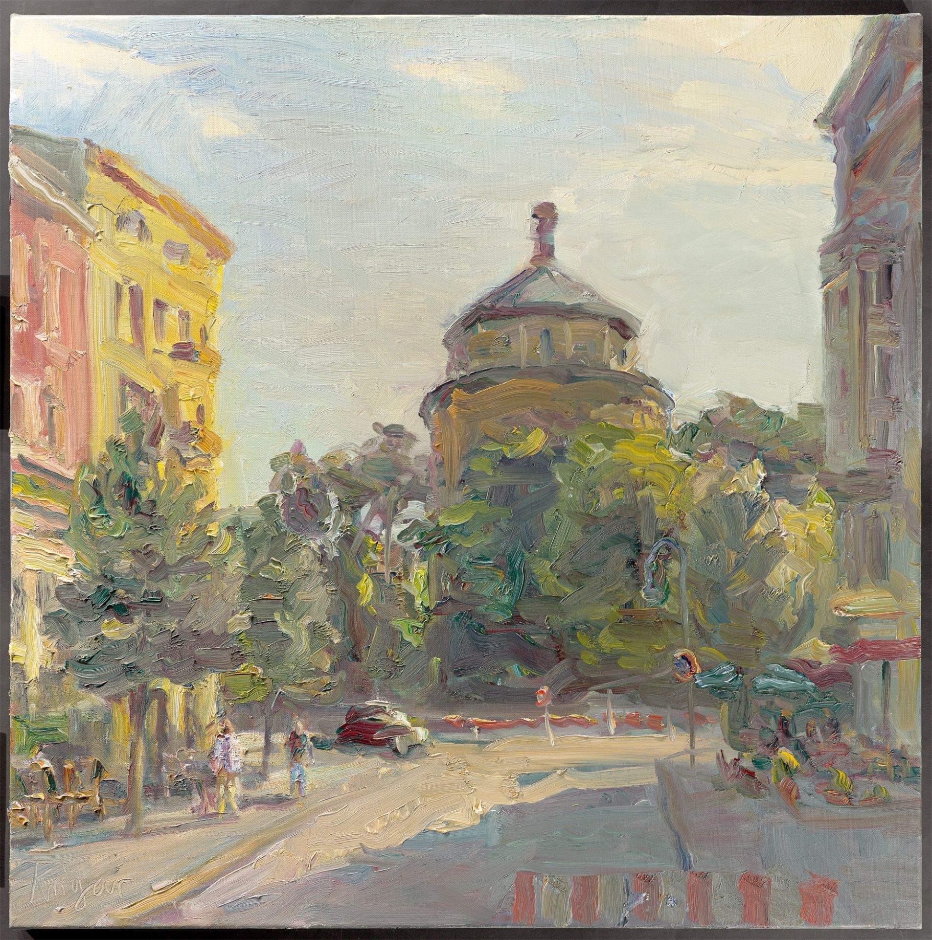 André Krigar. Berlin view: View from Ryckestraße towards the water tower. After 2000 - Image 2 of 4