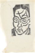 Franz Wilhelm Seiwert. ”Kopfporträt mit Brille”. Circa 1919