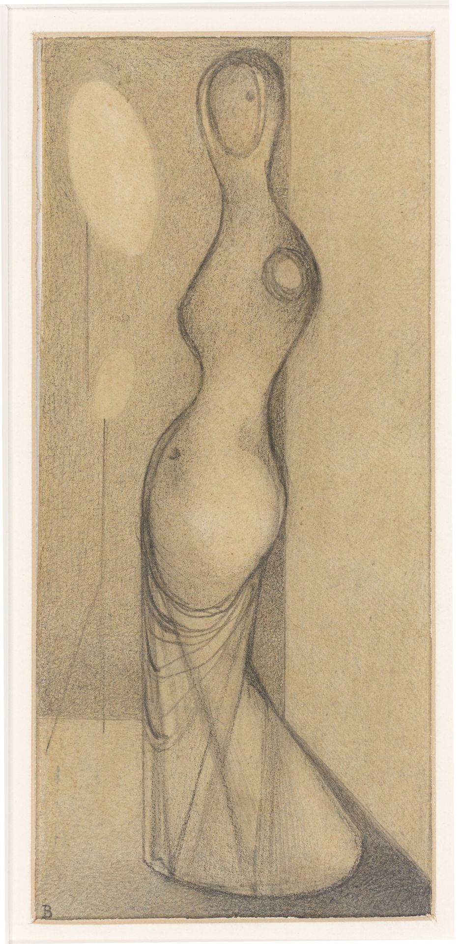 Gottfried Brockmann. Ohne Titel (Weibliche Figurine). 1923 - Bild 2 aus 3