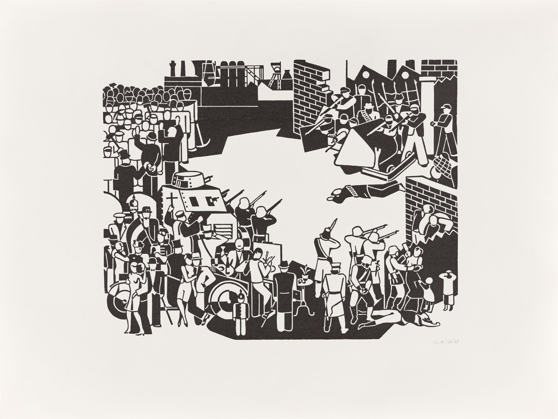 Gerd Arntz. „Bürgerkrieg“. 1928/78