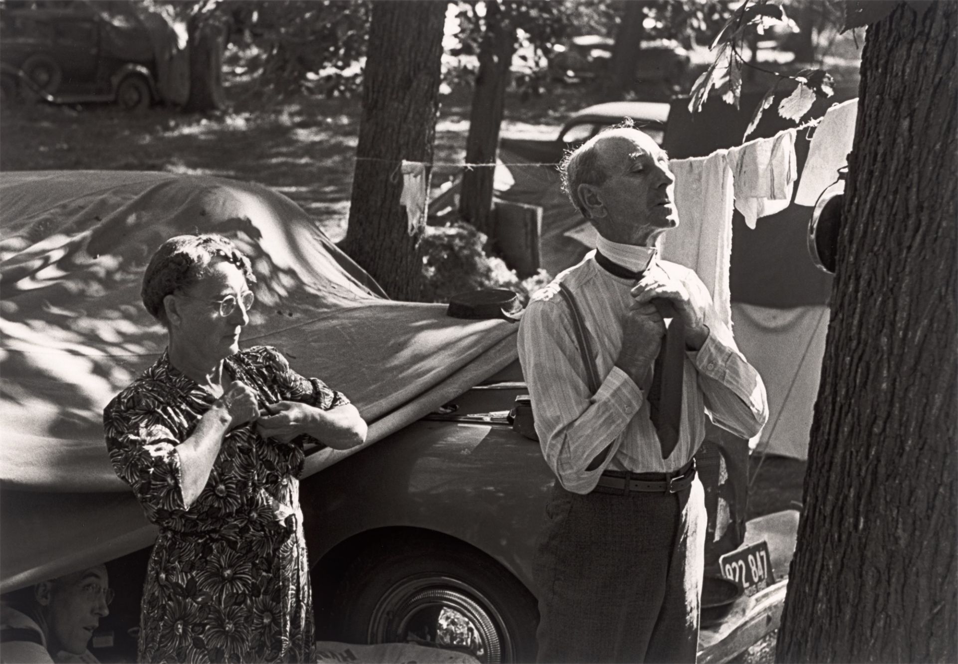 Leonard McCombe. Camping in Iowa. 1946