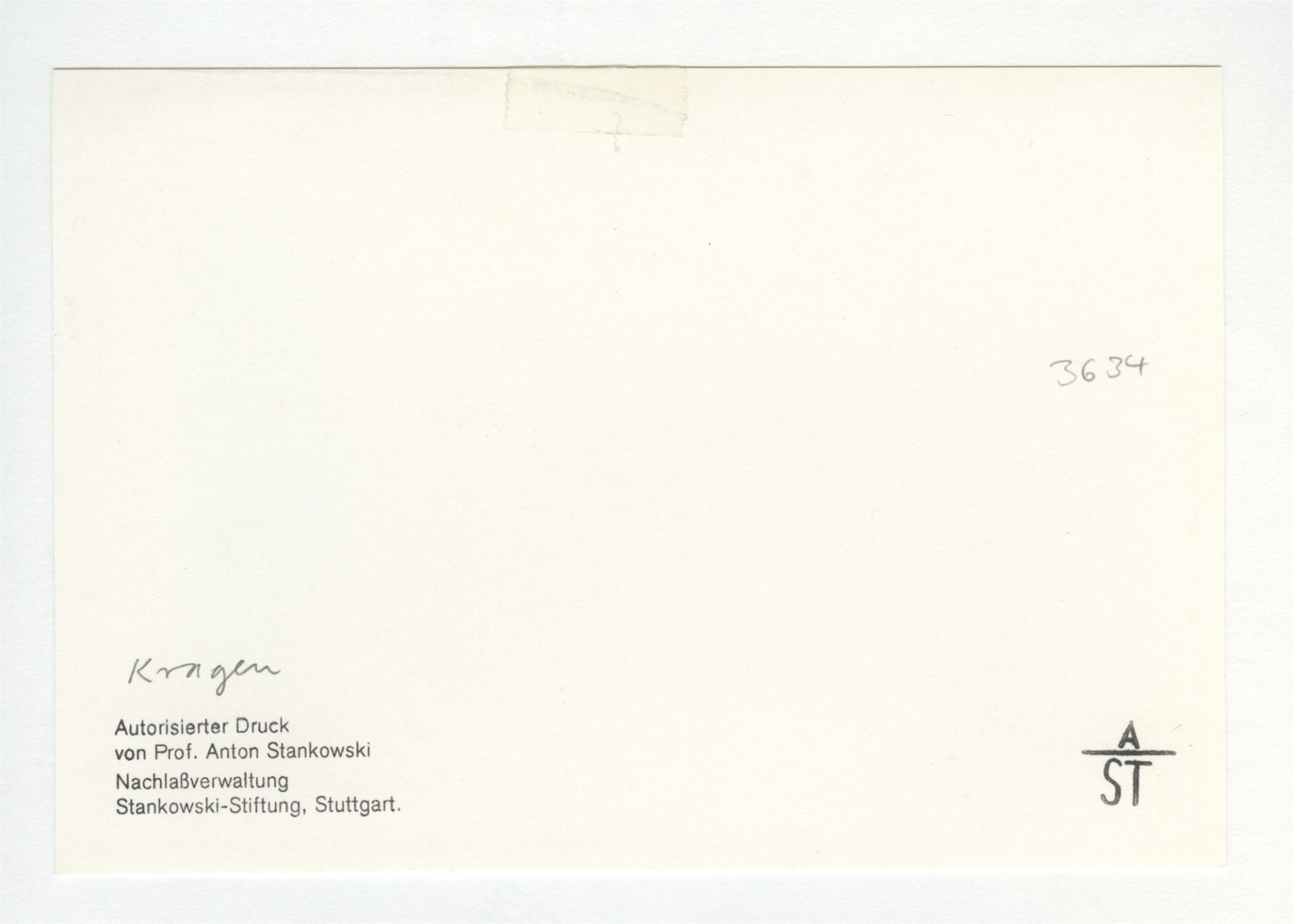 Anton Stankowski. Convolute: Kragen, Krawatte, Zwei Krawatten, Krawattenknoten. 1928/33 - Image 12 of 13